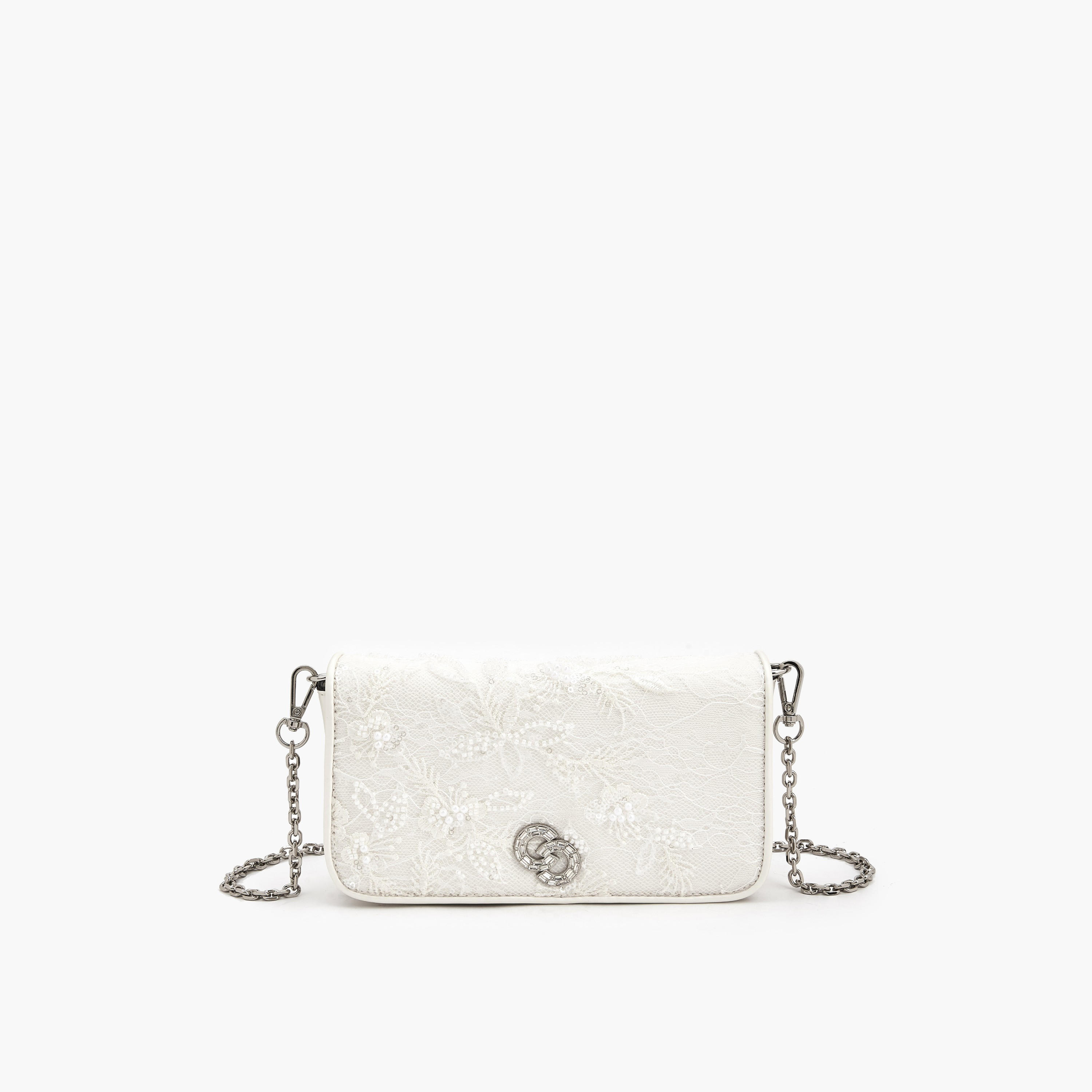 Celeste Lace Embroidered Crossbody Bag with Chain Strap-women-bagsandwallets-handbags-image-1