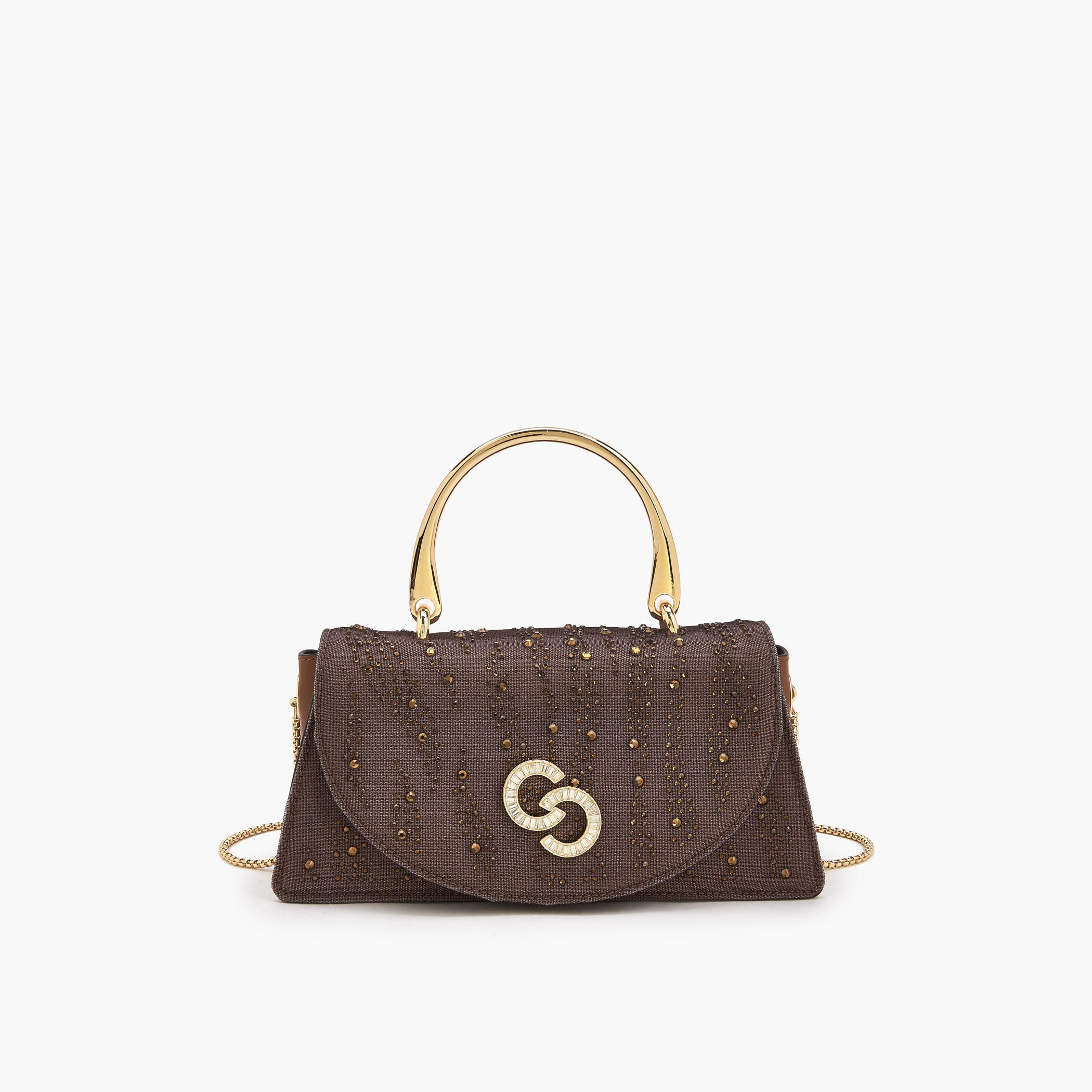 Celeste Embellished Satchel Bag with Button Closure-women-bagsandwallets-handbags-image-1