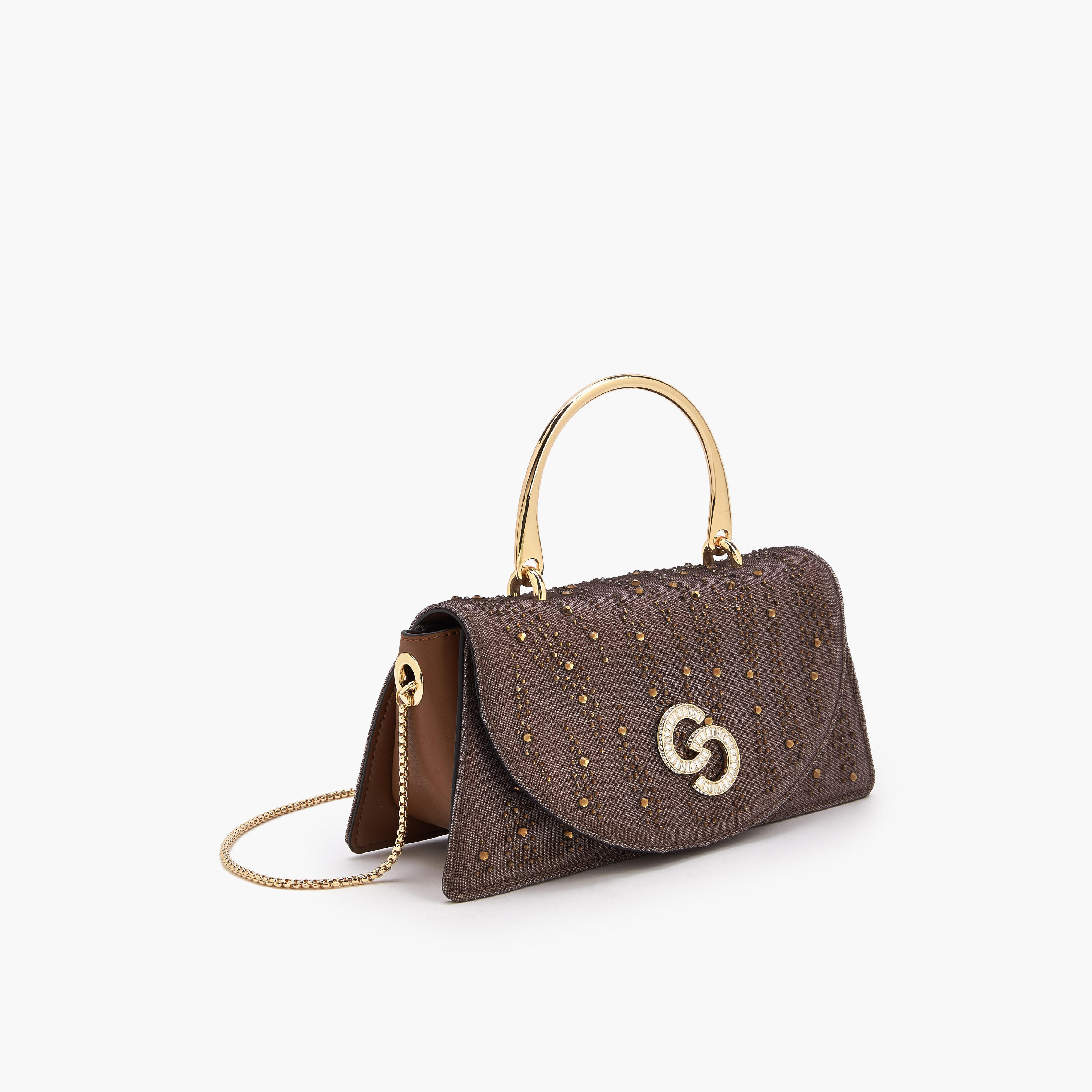 Celeste Embellished Satchel Bag with Button Closure-women-bagsandwallets-handbags-image-3