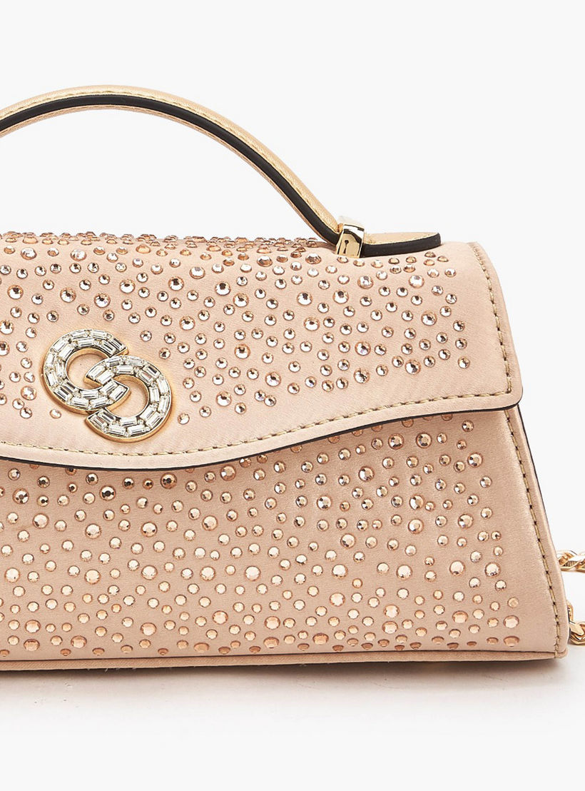 Celeste Embellished Satchel Bag with Chain Strap-women-bagsandwallets-handbags-image-8