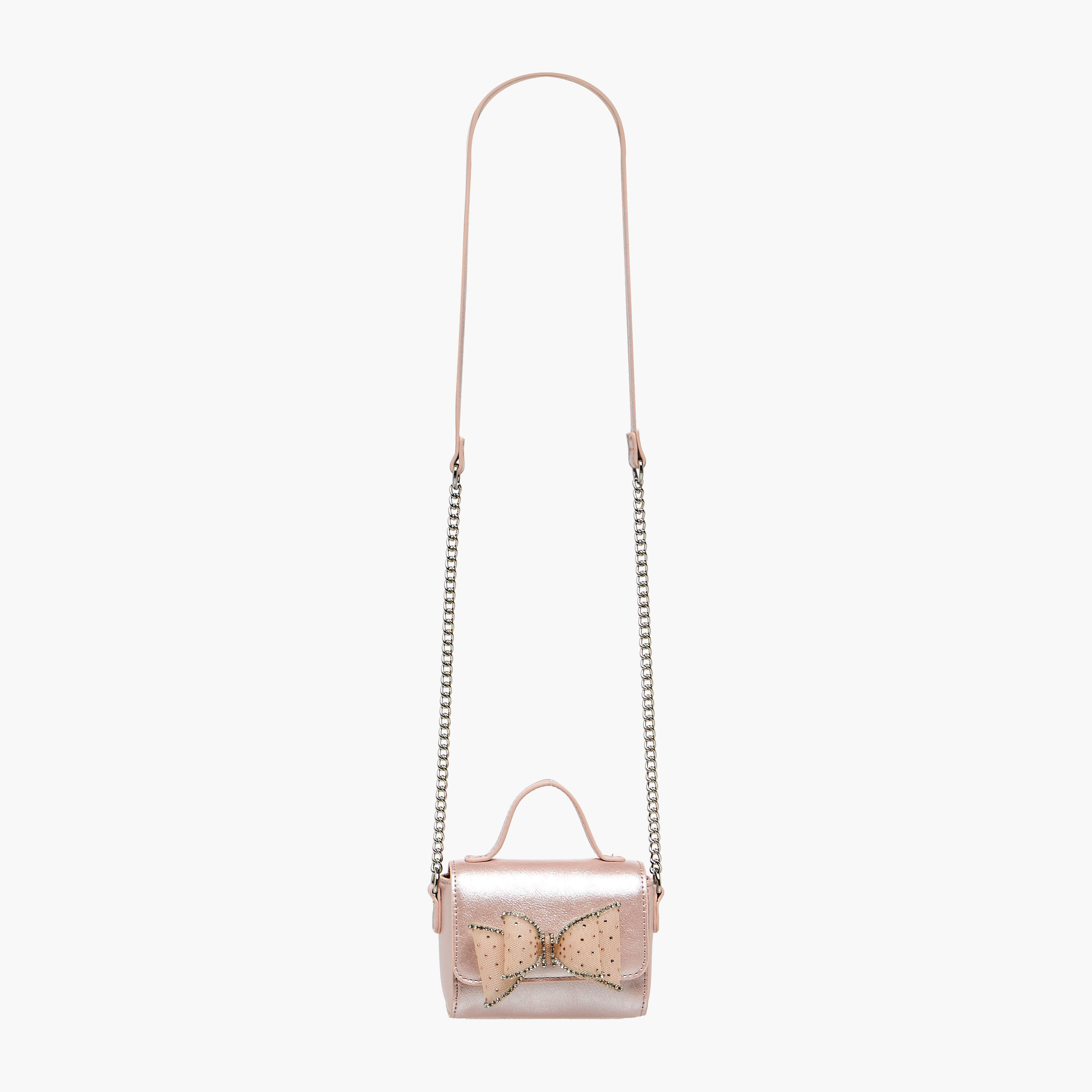 Celeste Bow Embellished Crossbody Bag with Chain Strap-girls-accessories-bags-image-3