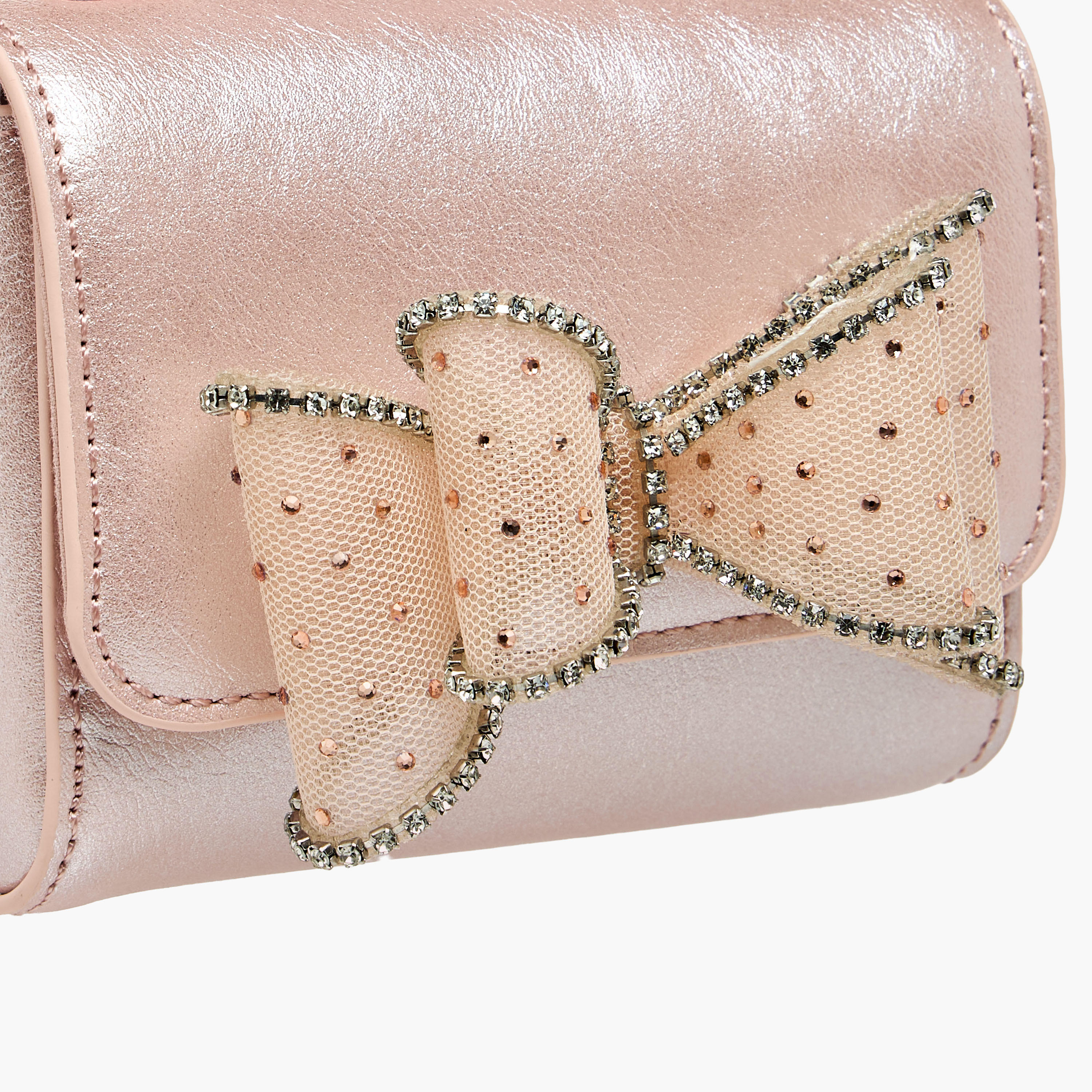 Celeste Bow Embellished Crossbody Bag with Chain Strap-girls-accessories-bags-image-5