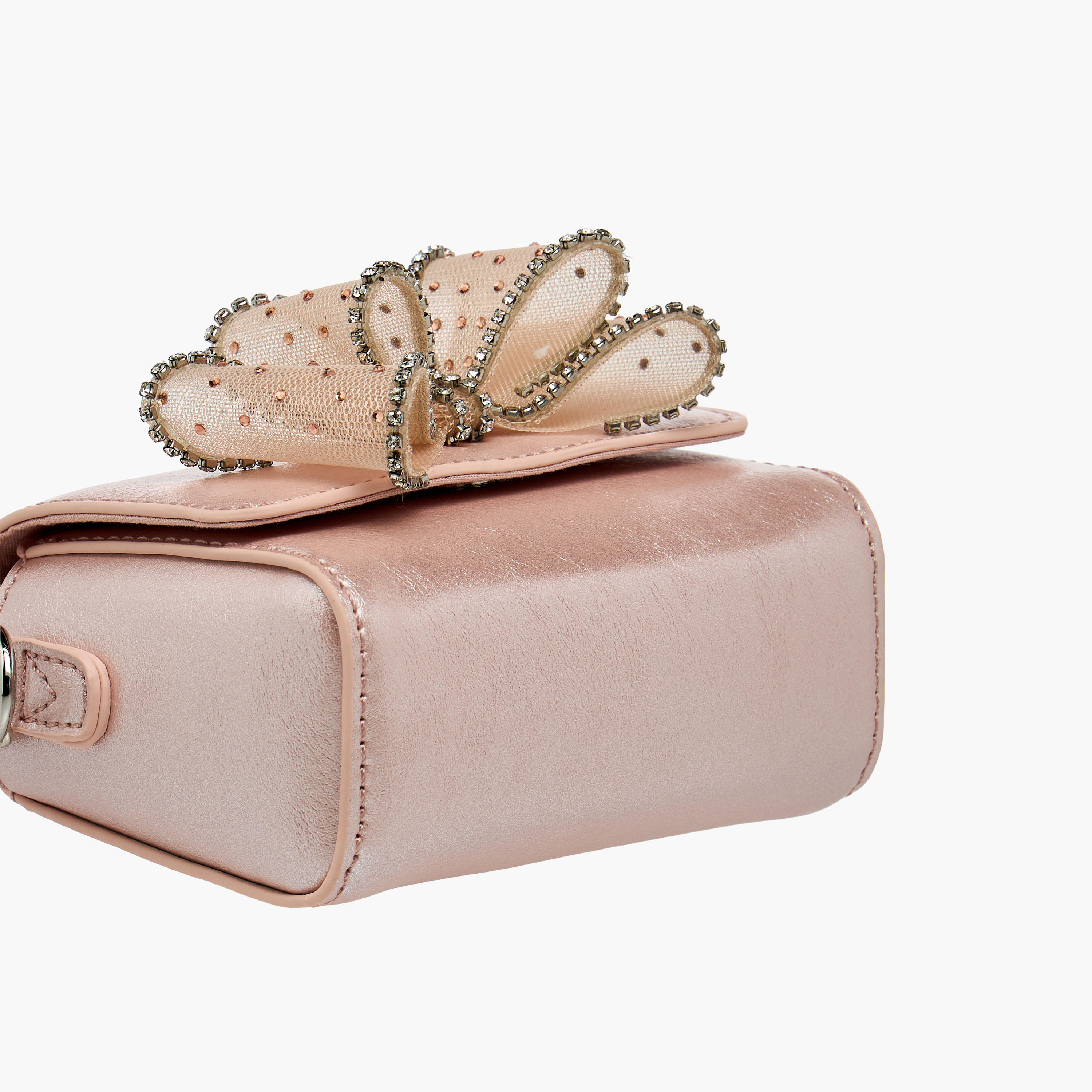 Celeste Bow Embellished Crossbody Bag with Chain Strap-girls-accessories-bags-image-7