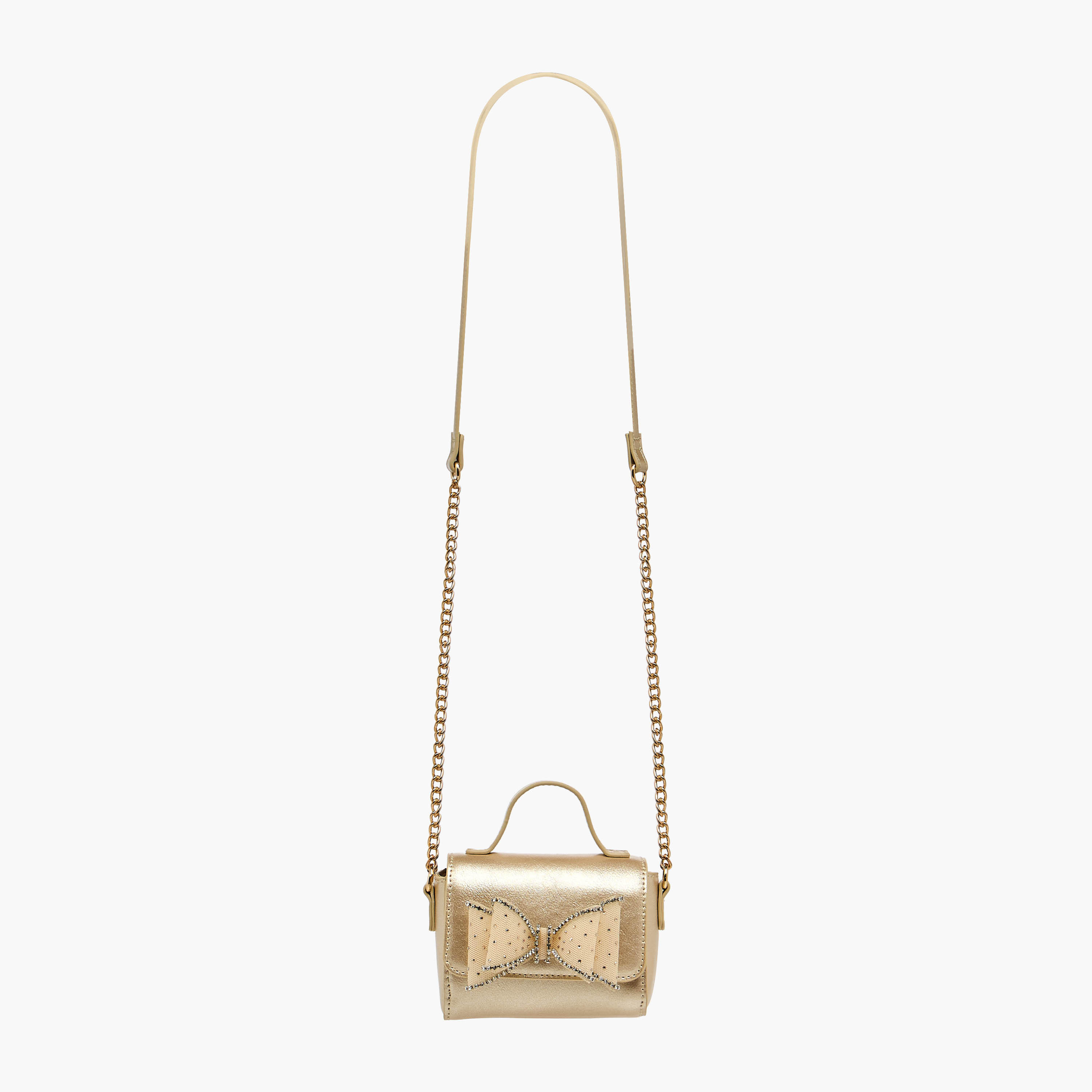 Celeste Bow Embellished Crossbody Bag with Chain Strap-girls-accessories-bags-image-2