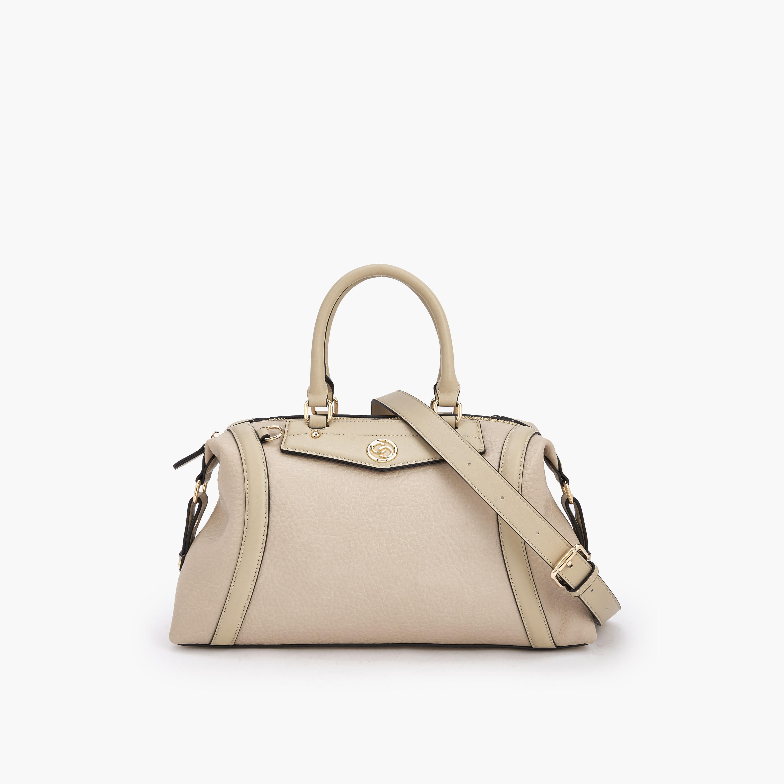 Celeste Monogram Embossed Tote Bag with Detachable Strap-women-bagsandwallets-handbags-image-1