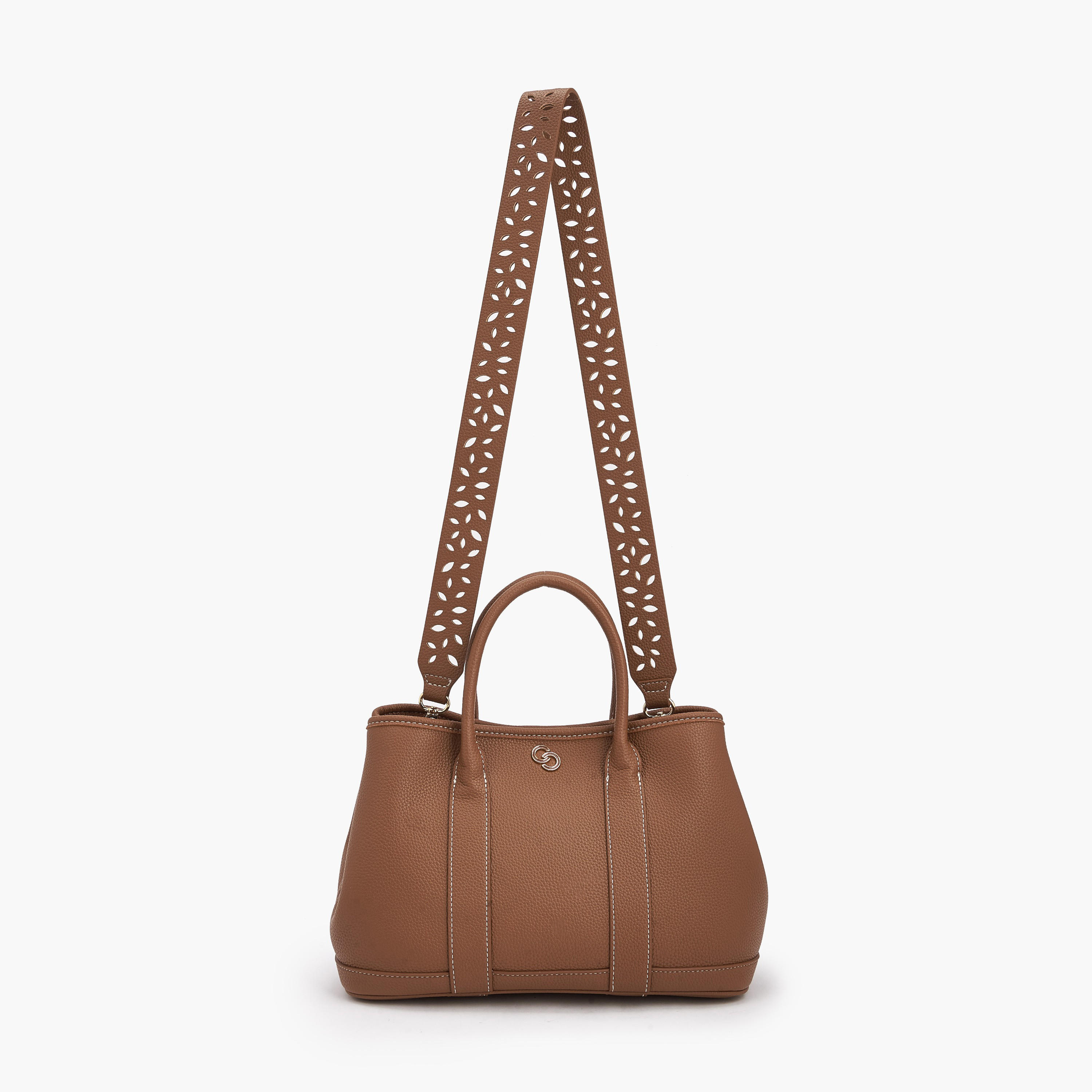 Celeste Laser Cut Tote Bag with Detachable Strap-women-bagsandwallets-handbags-image-2