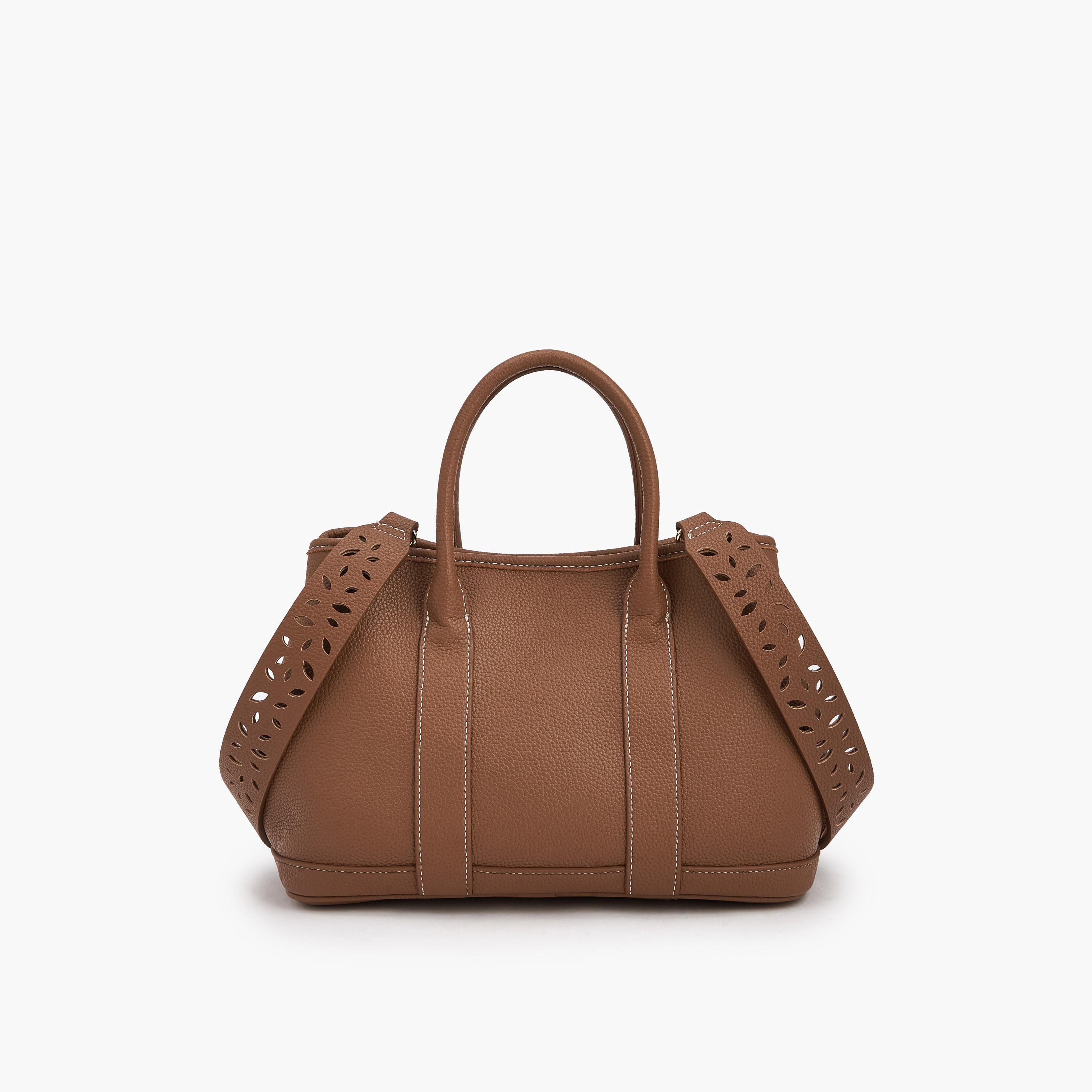 Celeste Laser Cut Tote Bag with Detachable Strap-women-bagsandwallets-handbags-image-4