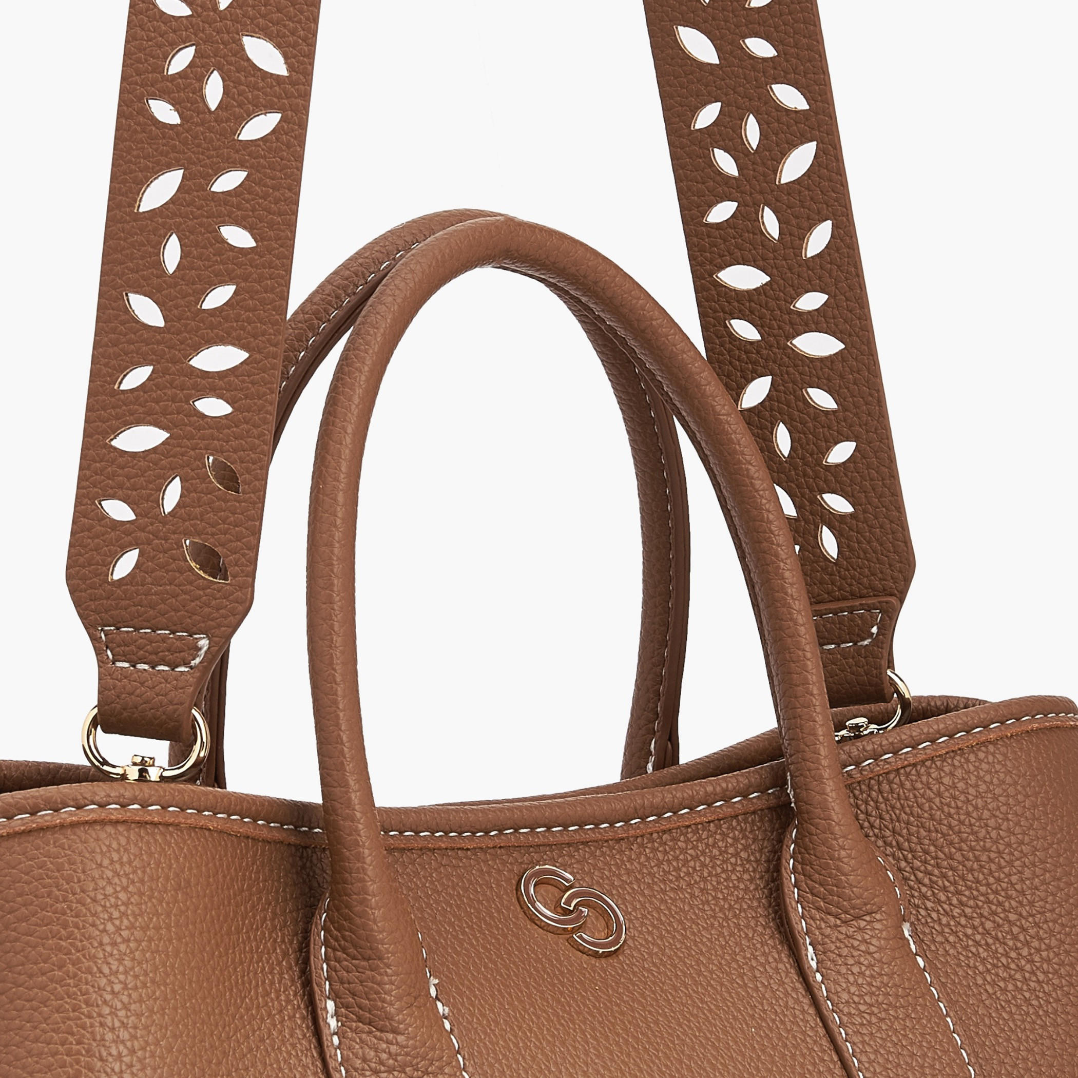 Celeste Laser Cut Tote Bag with Detachable Strap-women-bagsandwallets-handbags-image-5