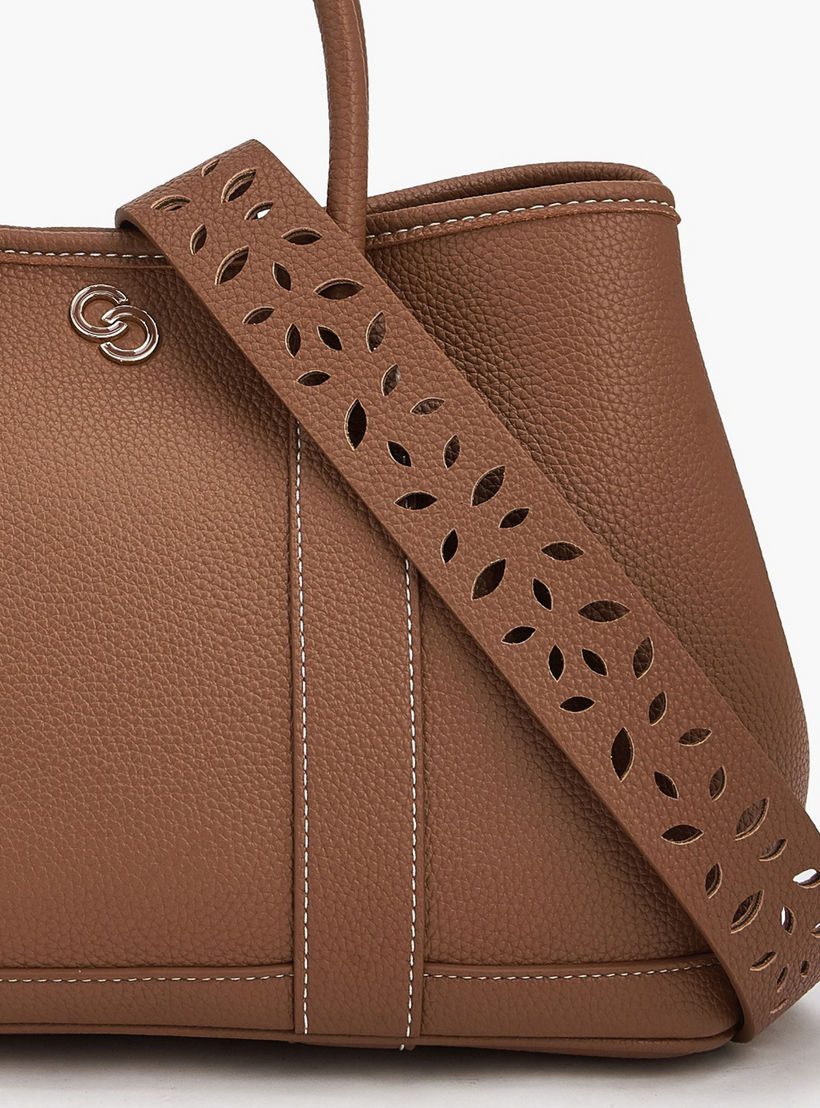Celeste Laser Cut Tote Bag with Detachable Strap-women-bagsandwallets-handbags-image-8
