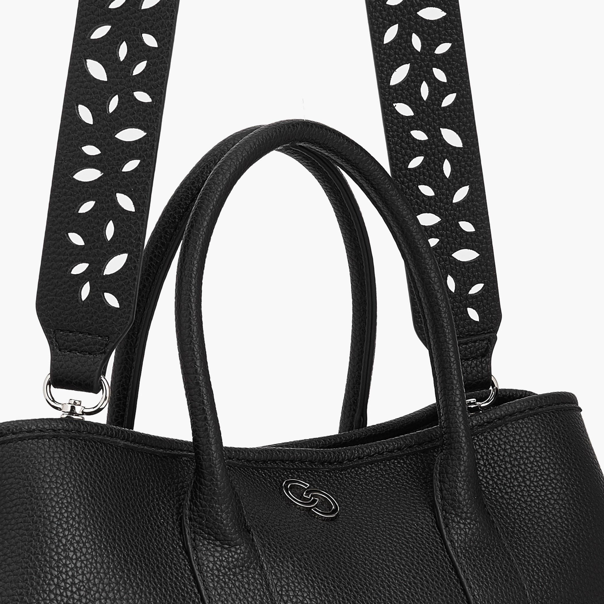 Celeste Laser Cut Tote Bag with Detachable Strap-women-bagsandwallets-handbags-image-6