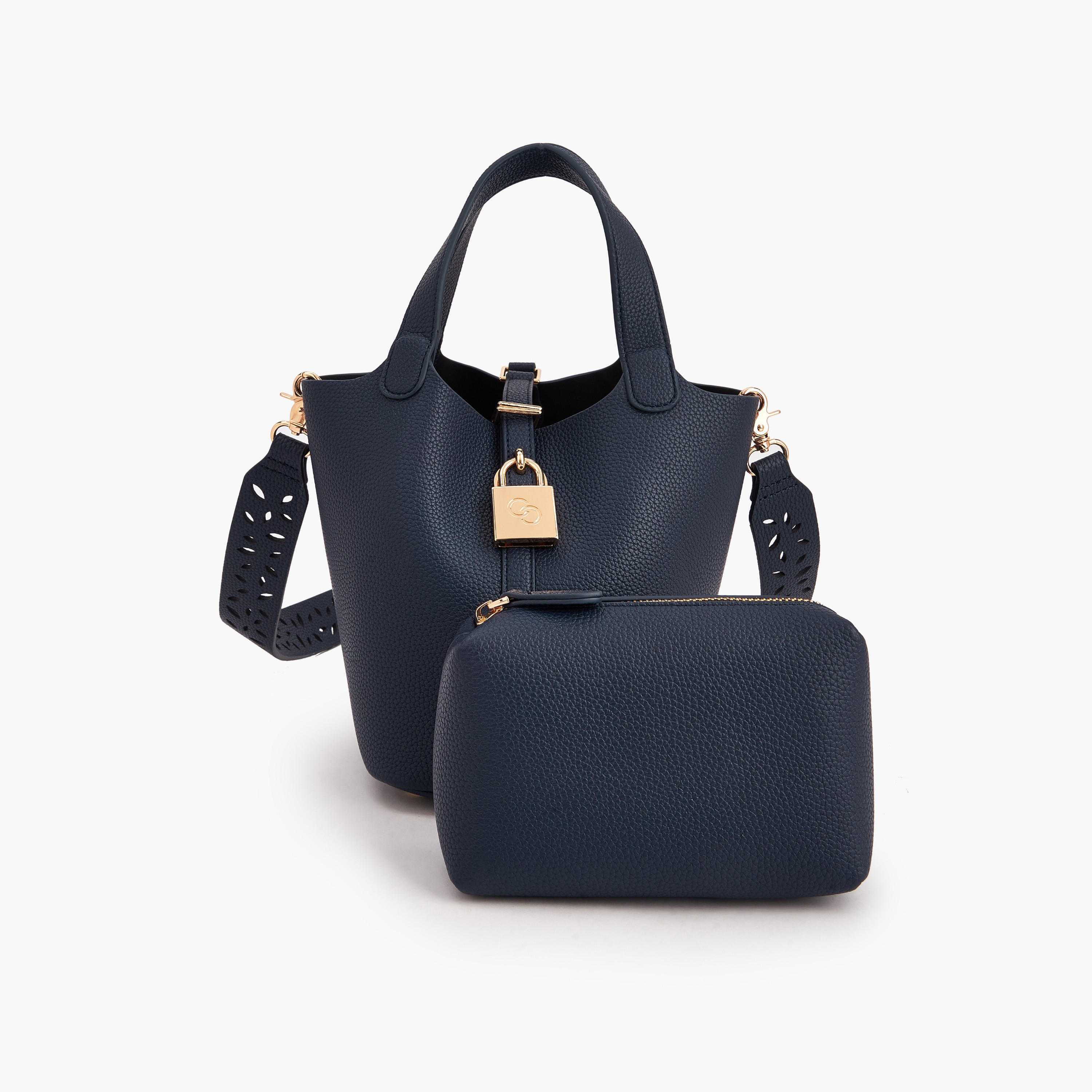 شنطة باكيت بارزة الملمس مع شنطة صغيرة من سيليست-women-bagsandwallets-handbags-image-1