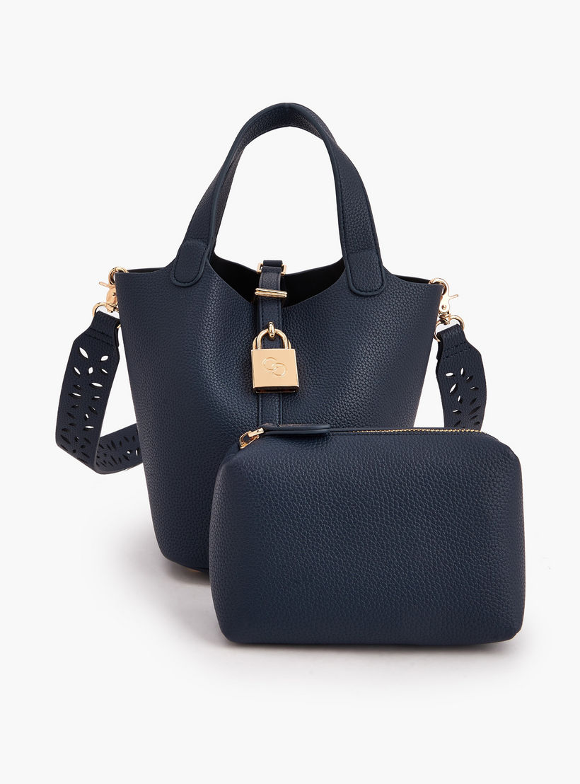 شنطة باكيت بارزة الملمس مع شنطة صغيرة من سيليست-women-bagsandwallets-handbags-image-1