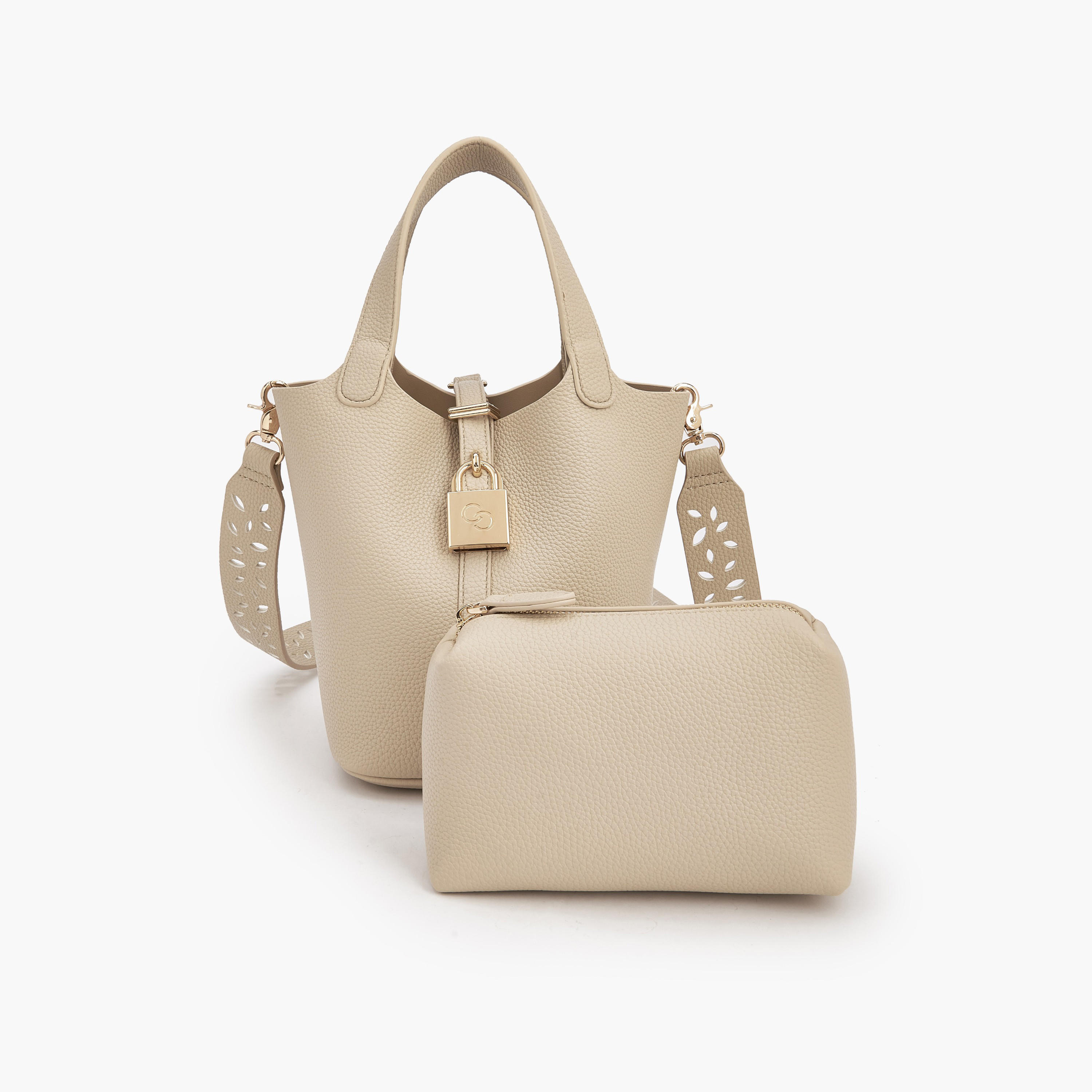 Celeste Textured Bucket Bag with Pouch-women-bagsandwallets-handbags-image-1