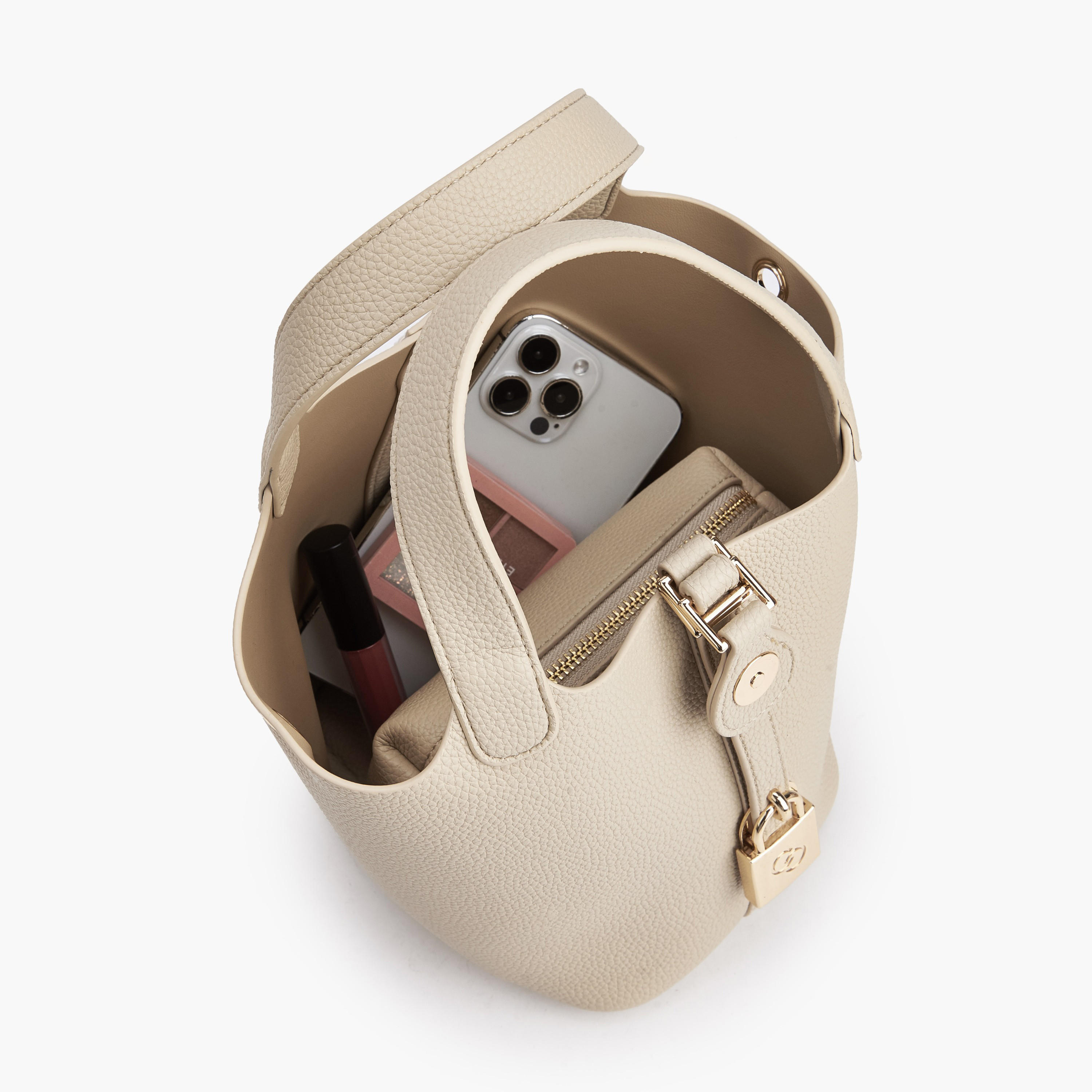 Celeste Textured Bucket Bag with Pouch-women-bagsandwallets-handbags-image-3