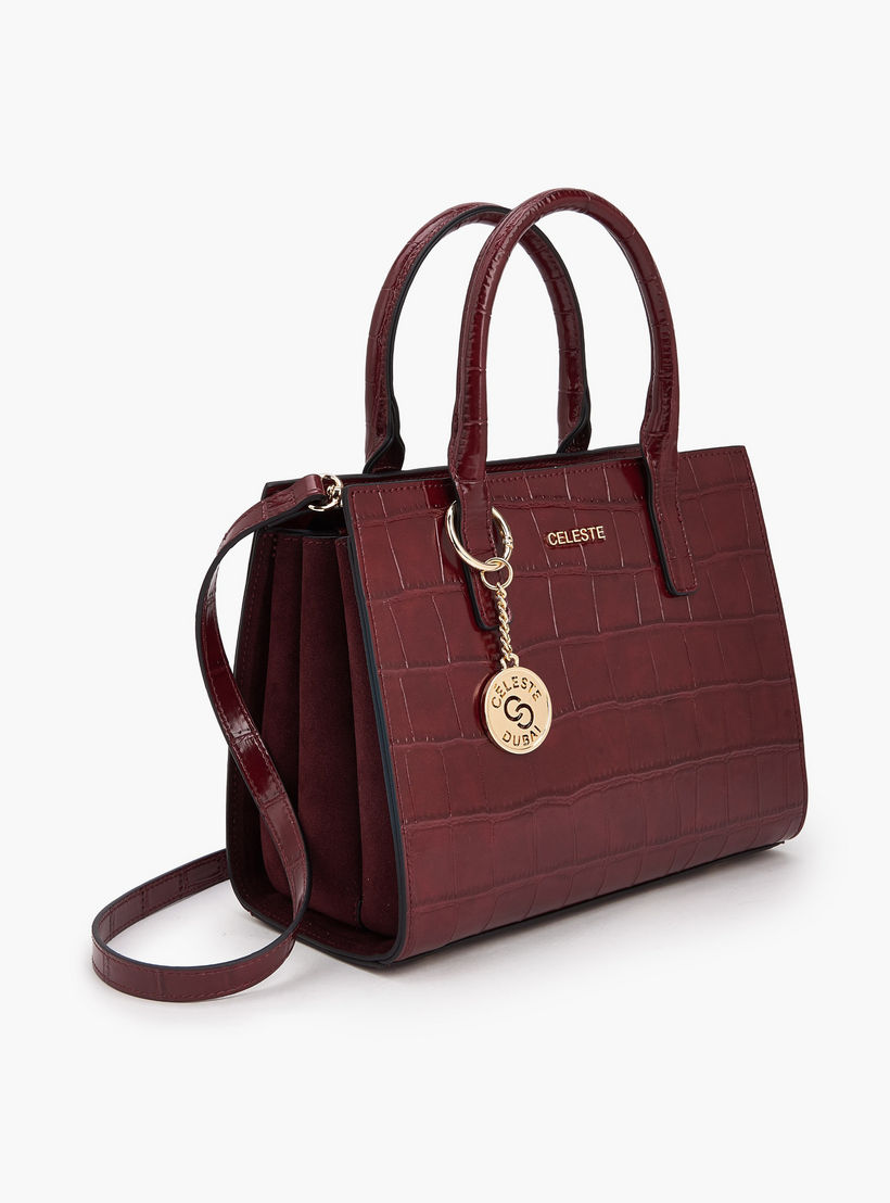 Celeste Textured Tote Bag with Double Handle-women-bagsandwallets-handbags-image-4