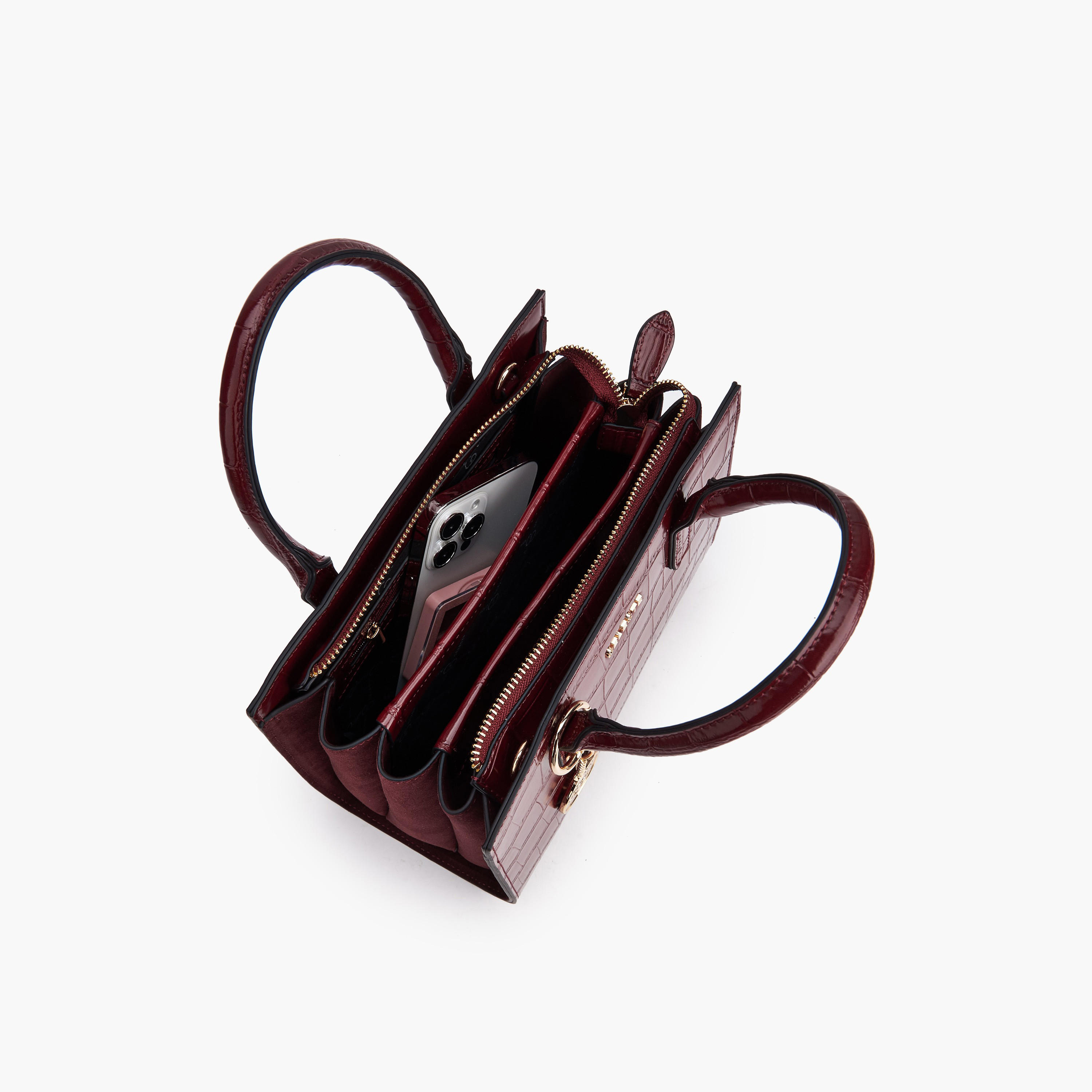 Celeste Textured Tote Bag with Double Handle-women-bagsandwallets-handbags-image-8