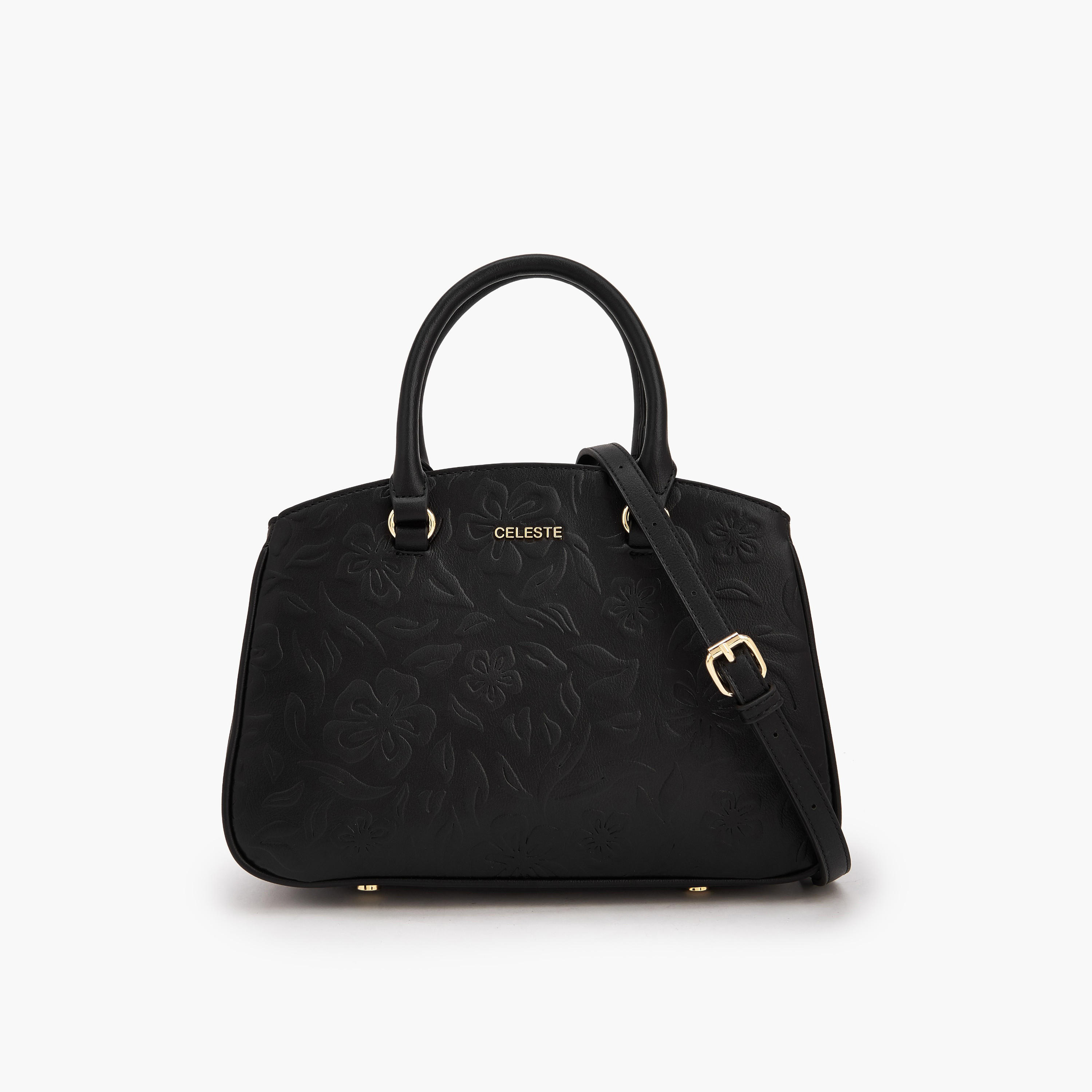Celeste Embossed Tote Bag with Detachable Strap-women-bagsandwallets-handbags-image-1
