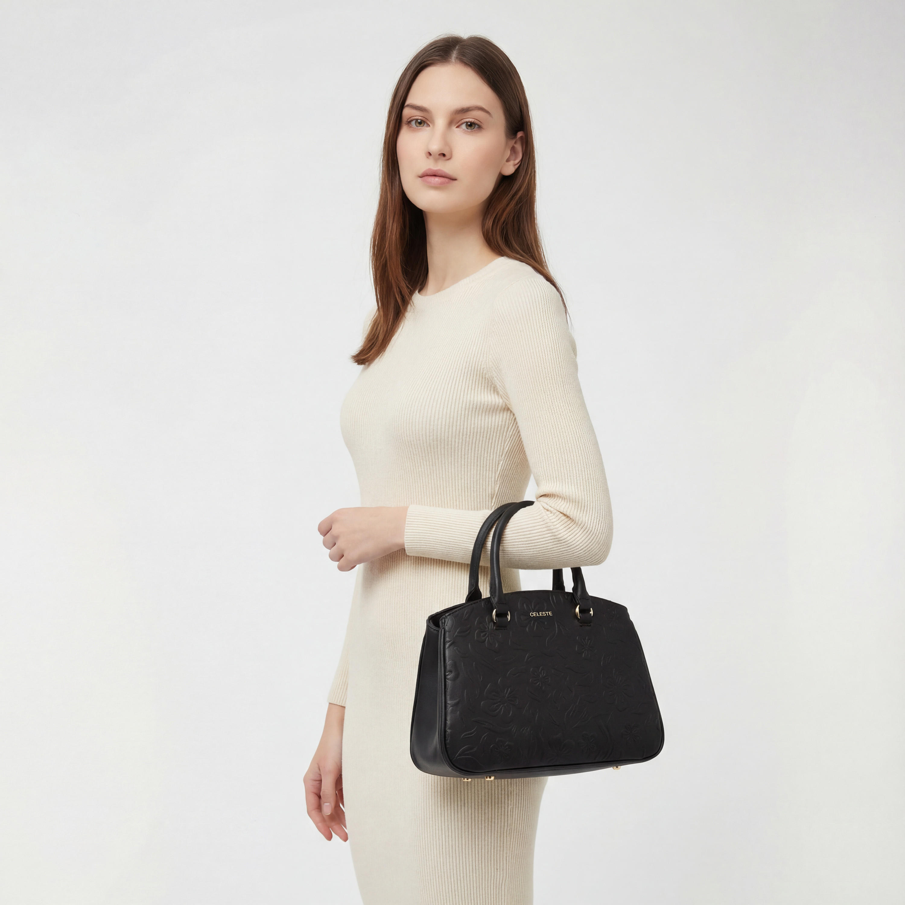 Celeste Embossed Tote Bag with Detachable Strap-women-bagsandwallets-handbags-image-2