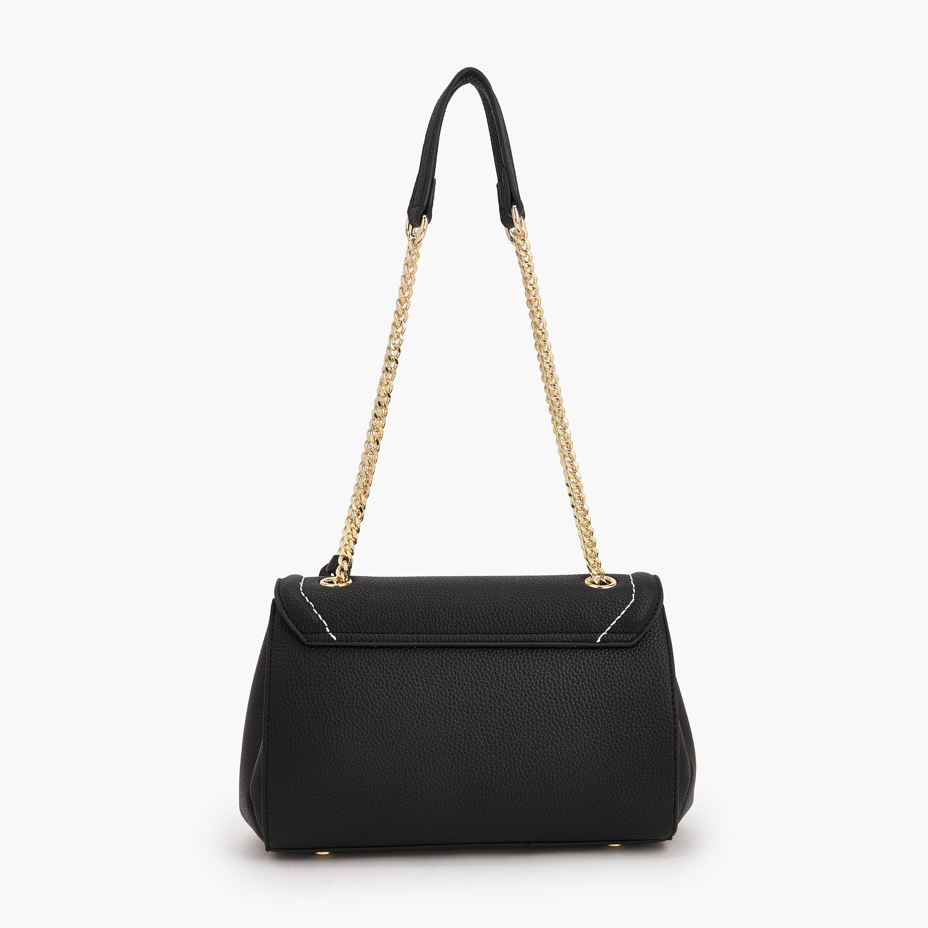 Celeste Contrast Stitch Design Crossbody Bag with Chain Strap-women-bagsandwallets-handbags-image-6