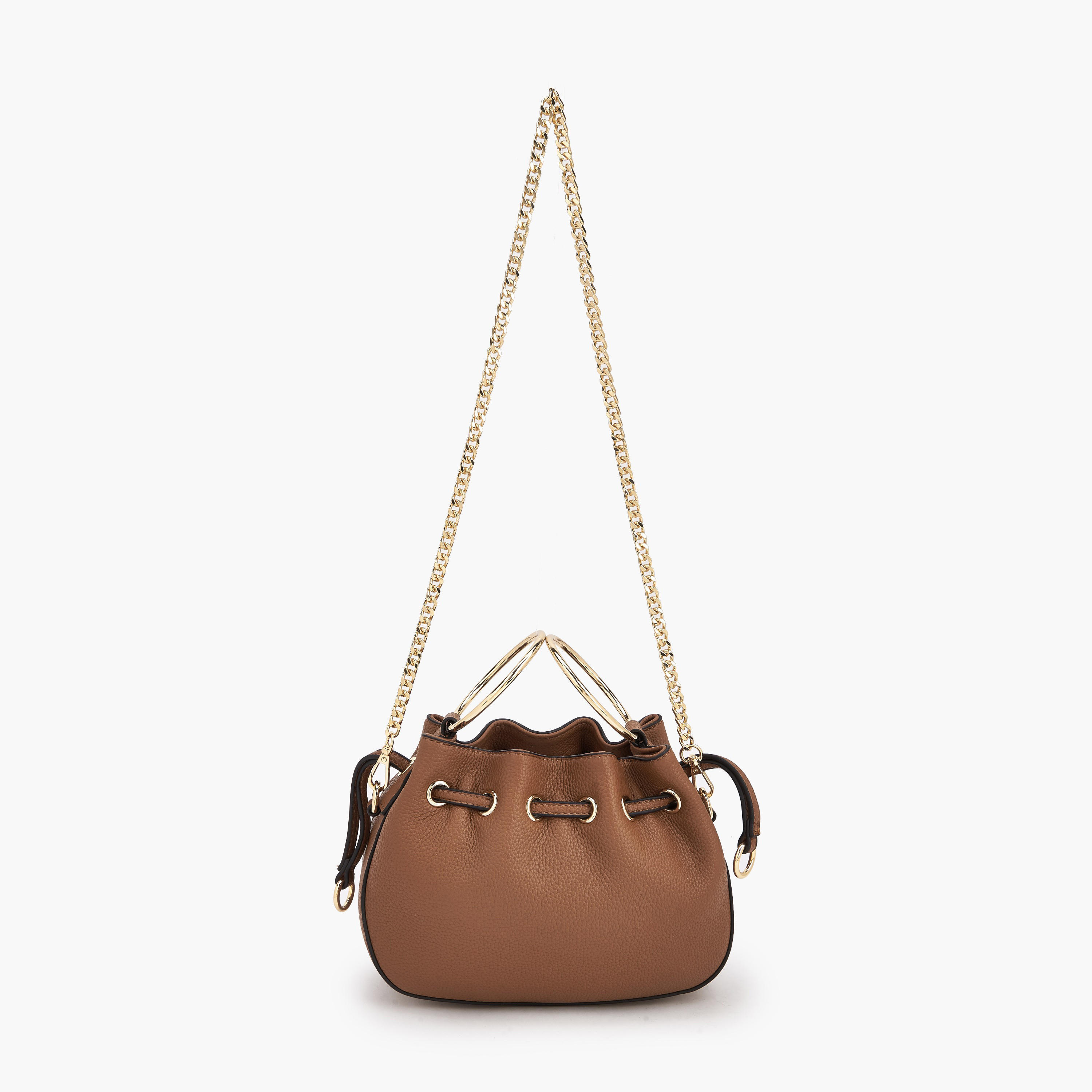 Celeste Textured Crossbody Bag with Detachable Chain Strap-women-bagsandwallets-handbags-image-2