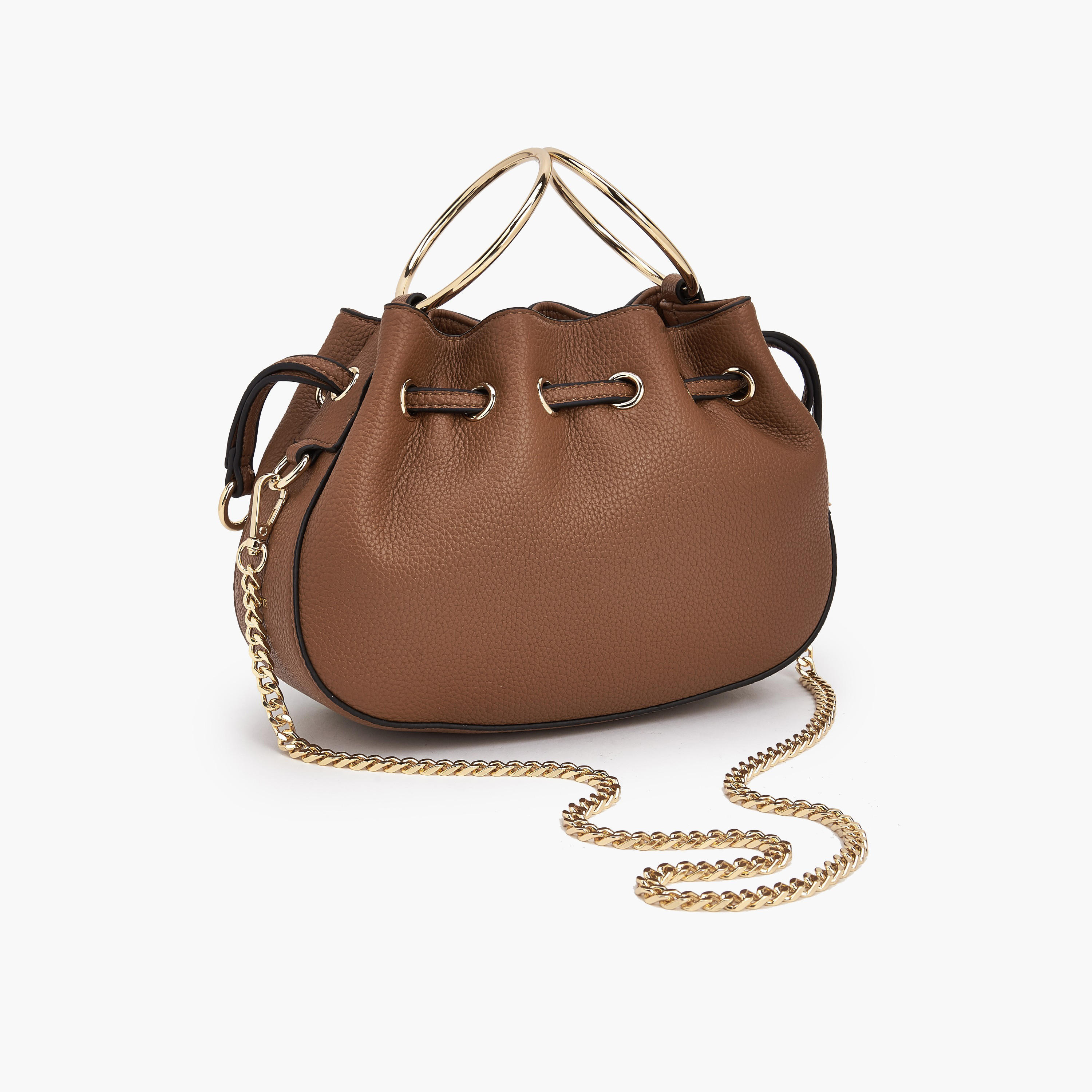 Celeste Textured Crossbody Bag with Detachable Chain Strap-women-bagsandwallets-handbags-image-5