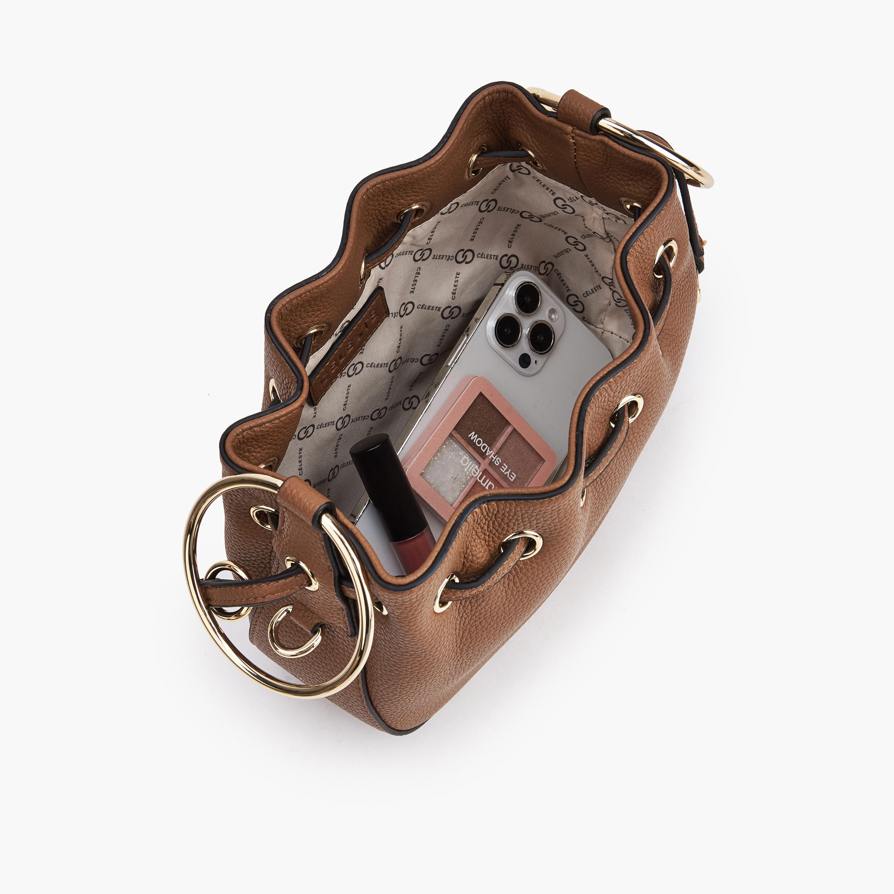 Celeste Textured Crossbody Bag with Detachable Chain Strap-women-bagsandwallets-handbags-image-7