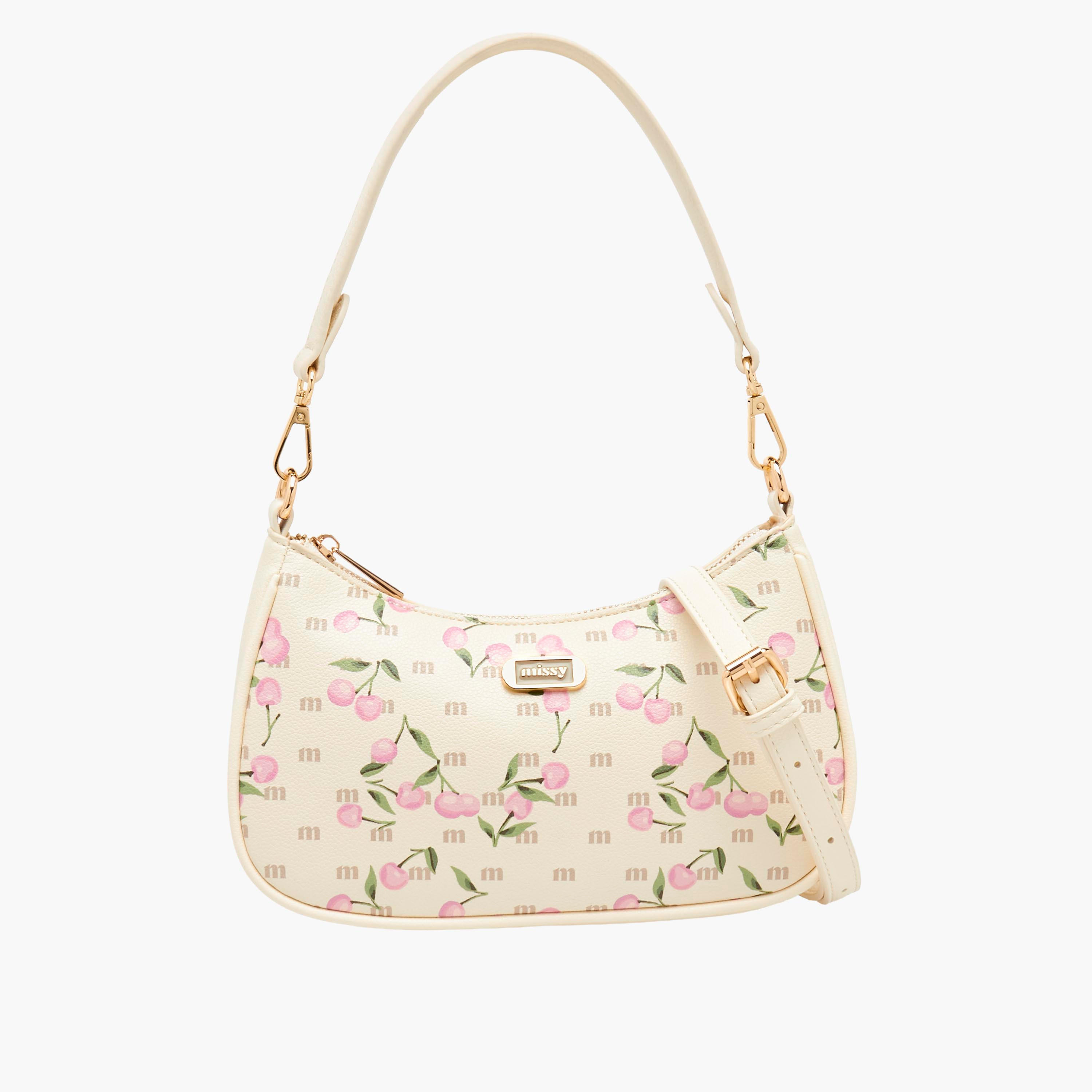 Missy Cherry Print Shoulder Bag with Detachable Strap-women-bagsandwallets-handbags-image-1