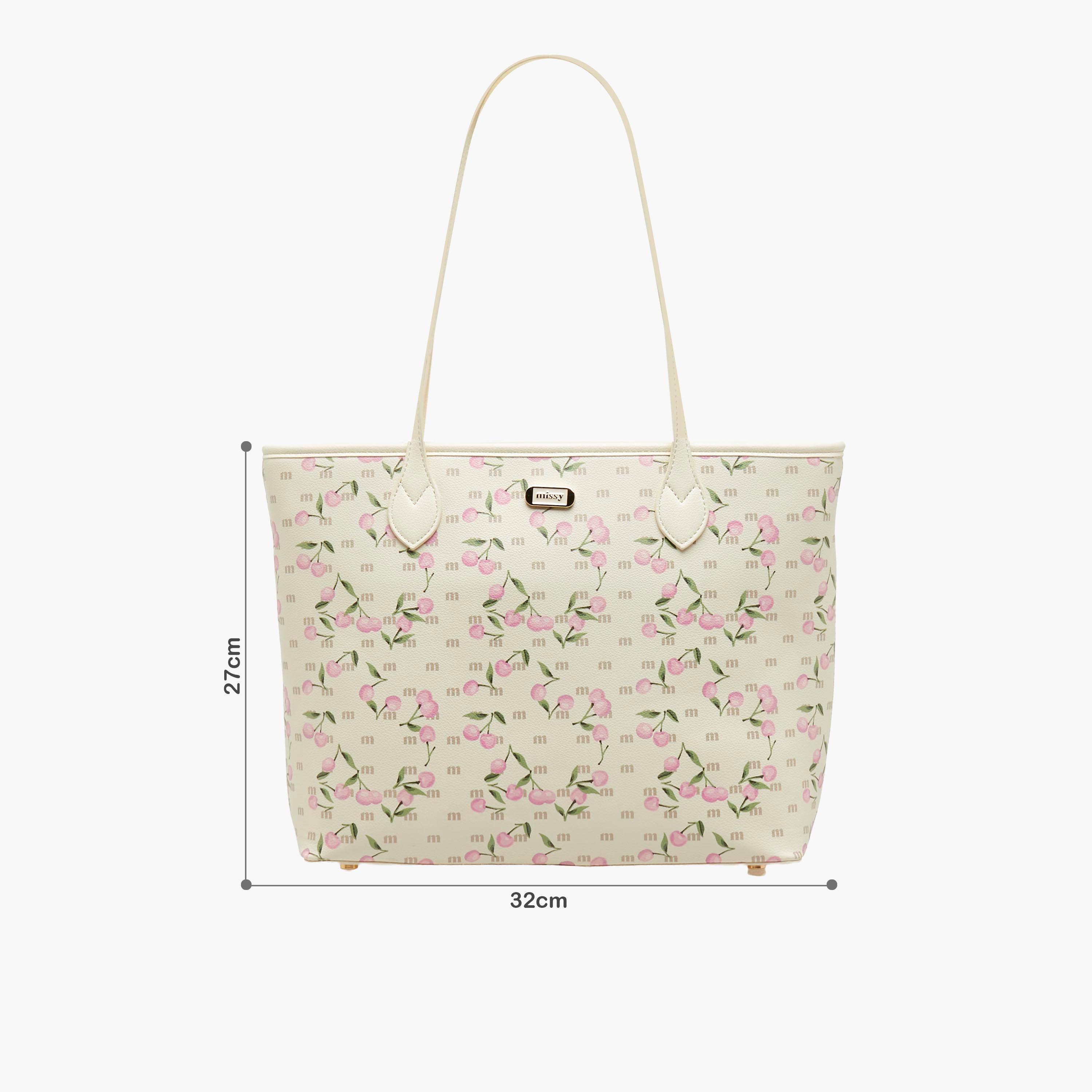 Missy Cherry Print Tote Bag with Double Handle-women-bagsandwallets-handbags-image-2