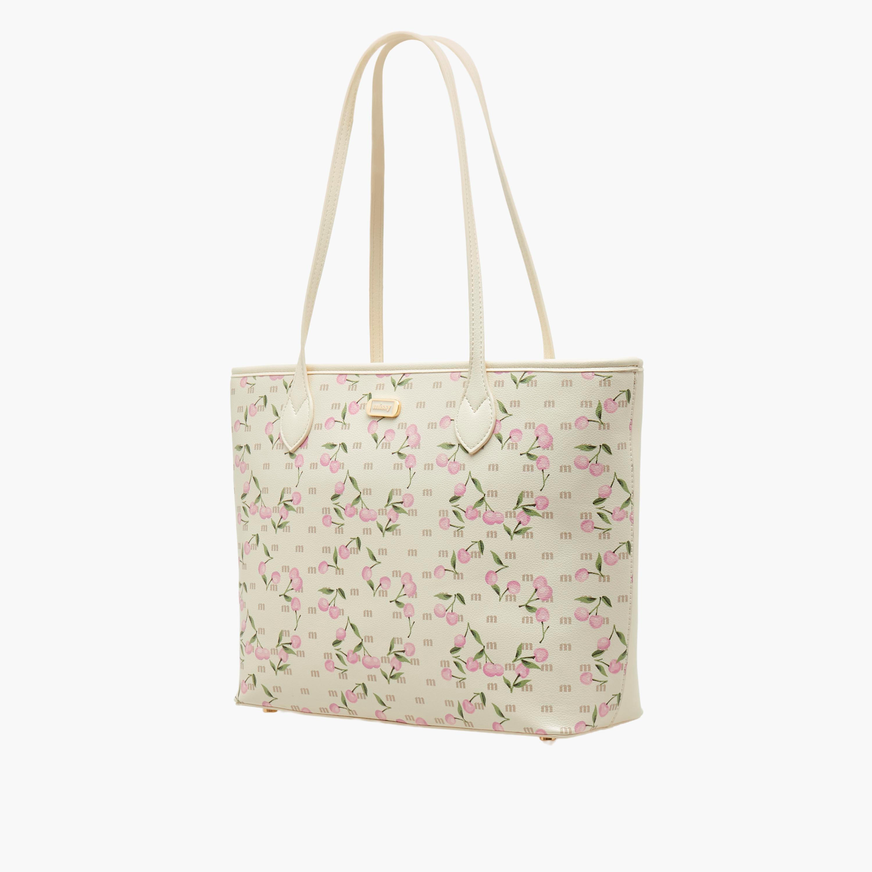Missy Cherry Print Tote Bag with Double Handle-women-bagsandwallets-handbags-image-3