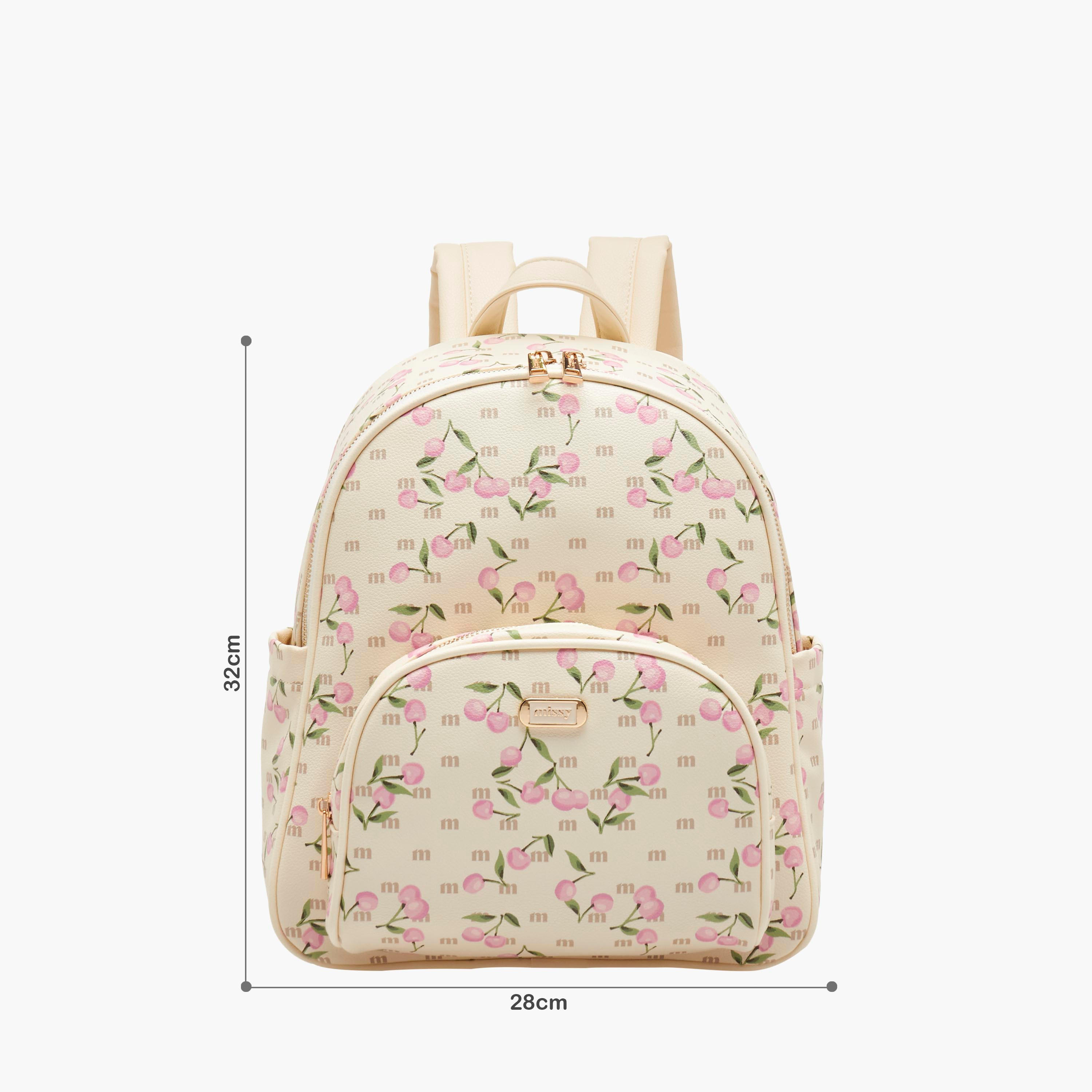 شنطة ظهر بطبعات كرز وحمّالات قابلة للتعديل من ميسي-women-bagsandwallets-backpacks-image-7