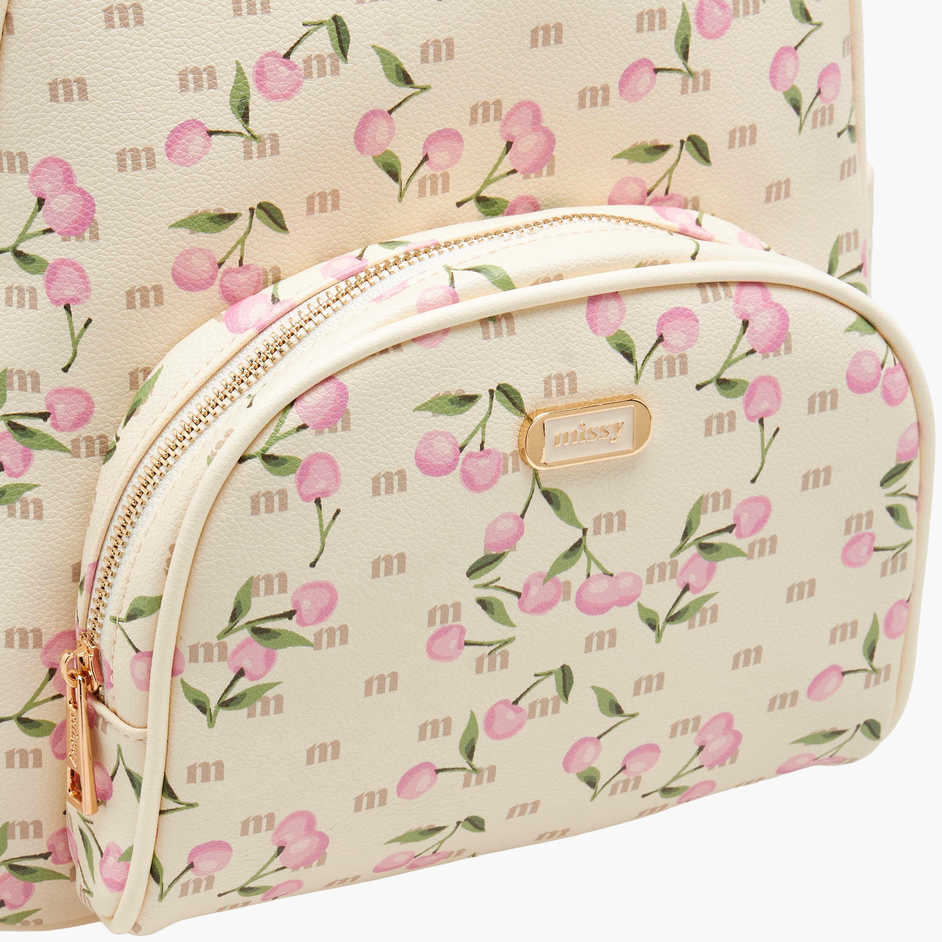 شنطة ظهر بطبعات كرز وحمّالات قابلة للتعديل من ميسي-women-bagsandwallets-backpacks-image-3
