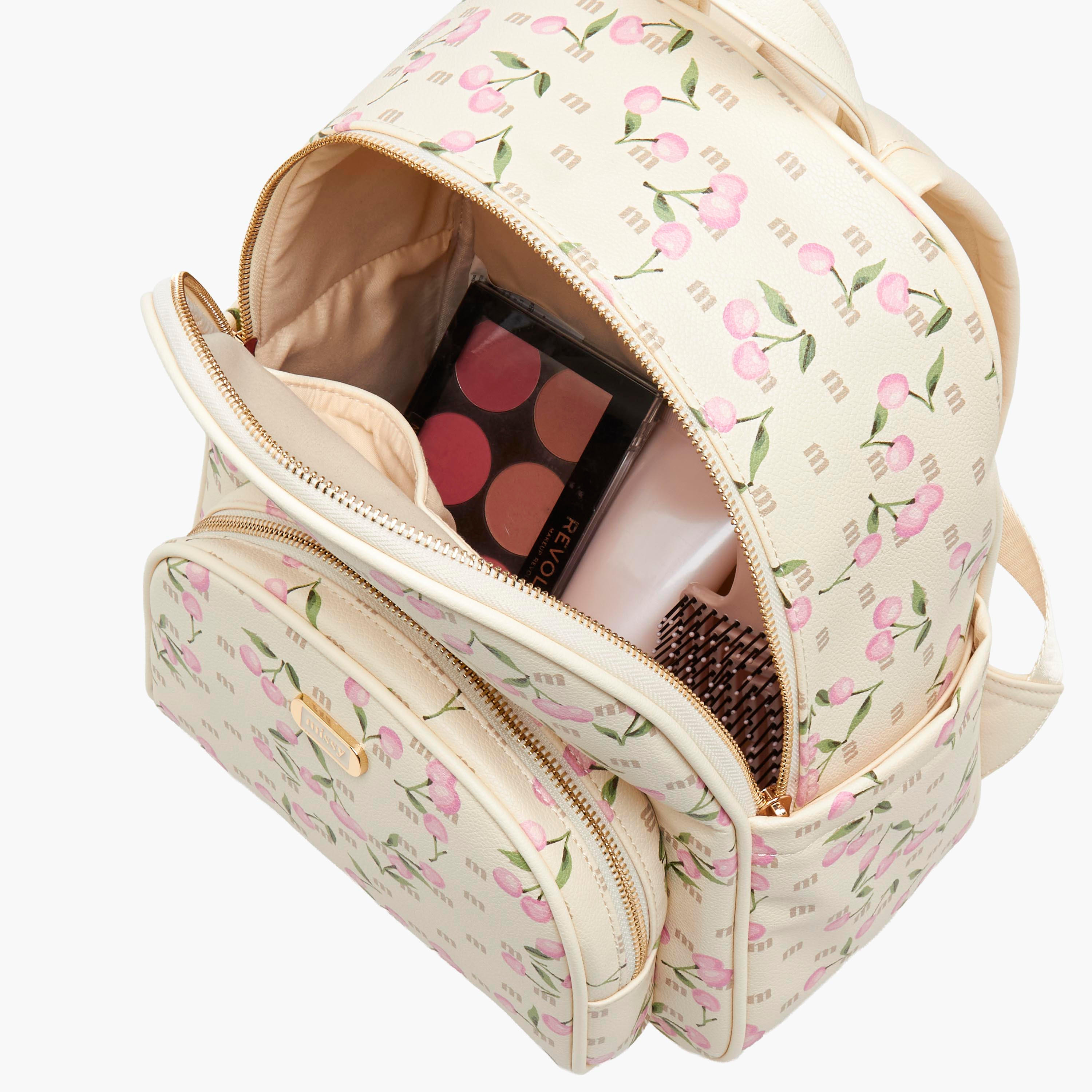 شنطة ظهر بطبعات كرز وحمّالات قابلة للتعديل من ميسي-women-bagsandwallets-backpacks-image-1