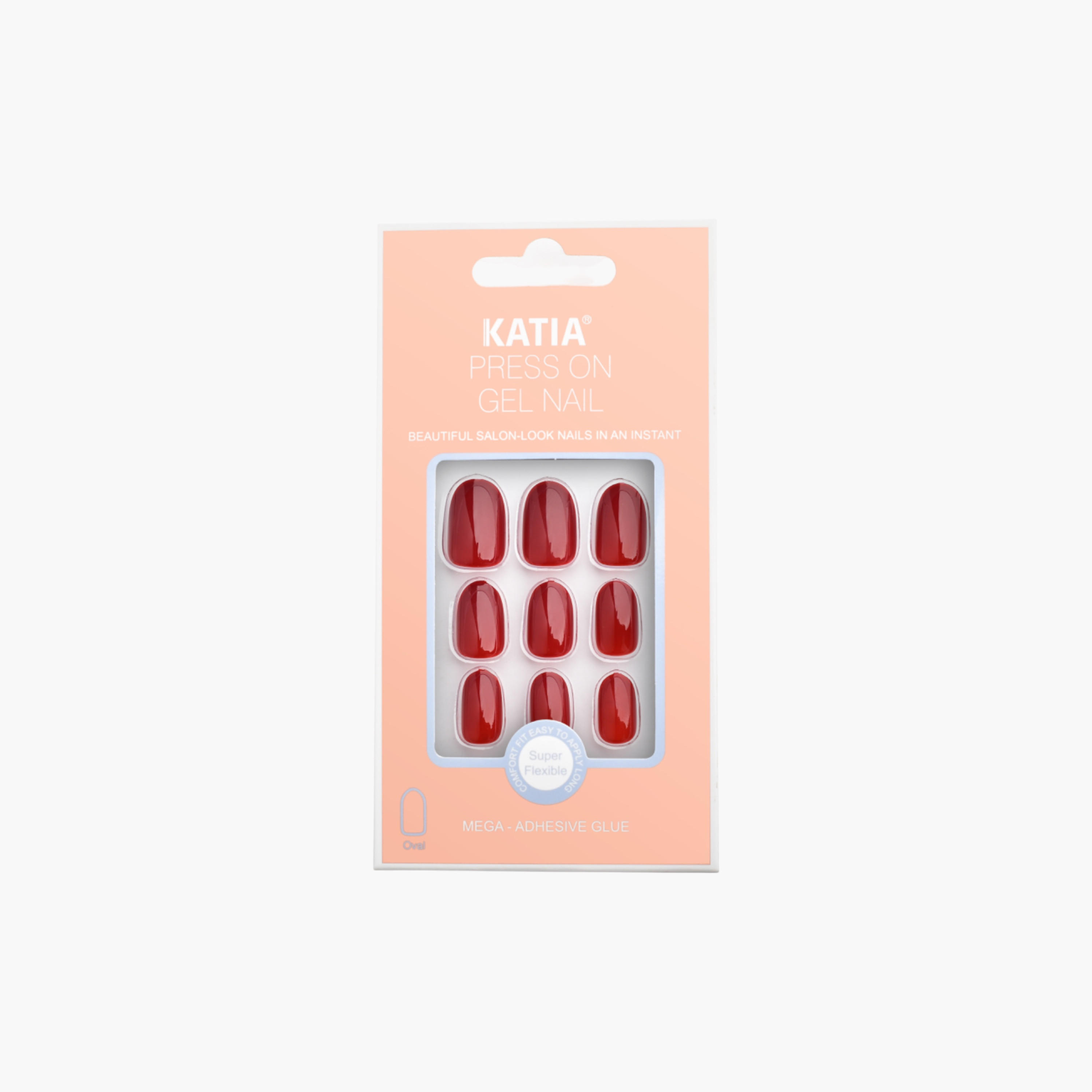 أظافر بيضاوية داكنة من كاتيا-beautyandpersonalcare-makeup-nails-artificialnails-image-2