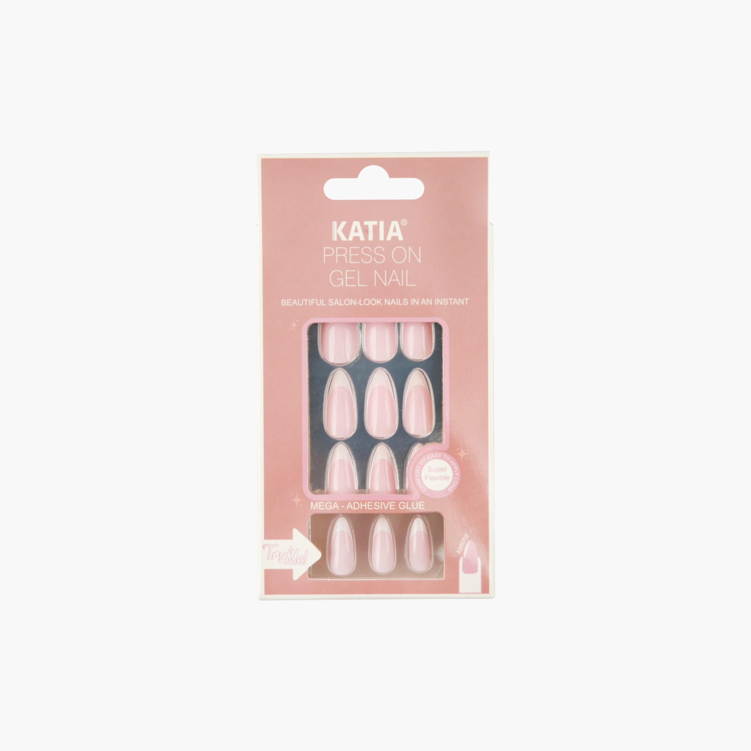 أظافر بتصميم فرنش لوزي من كاتيا-beautyandpersonalcare-makeup-nails-artificialnails-image-1