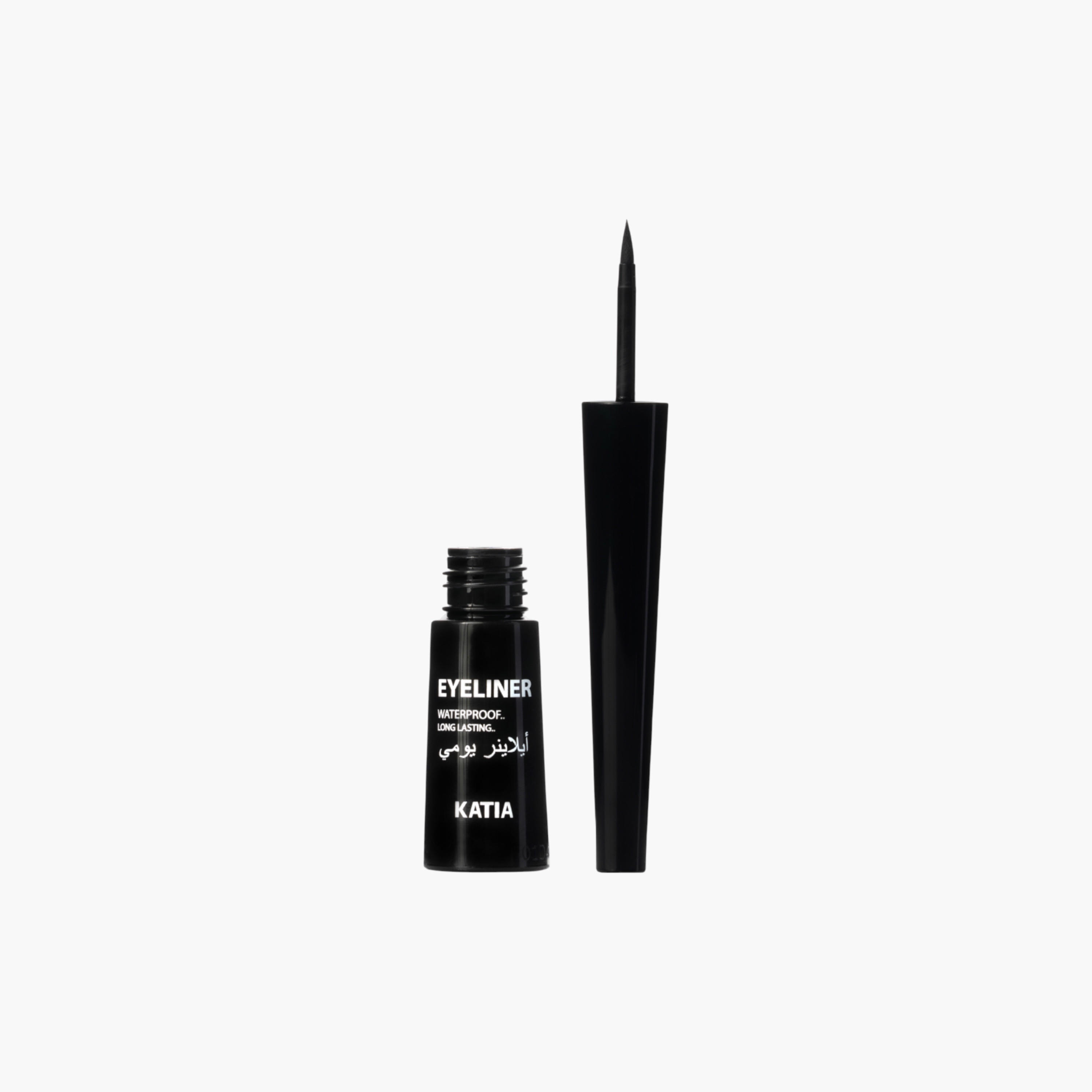 أيلاينر سائل مقاوم للماء ديب من كاتيا - أسود-beautyandpersonalcare-makeup-eyes-eyeliners-image-1