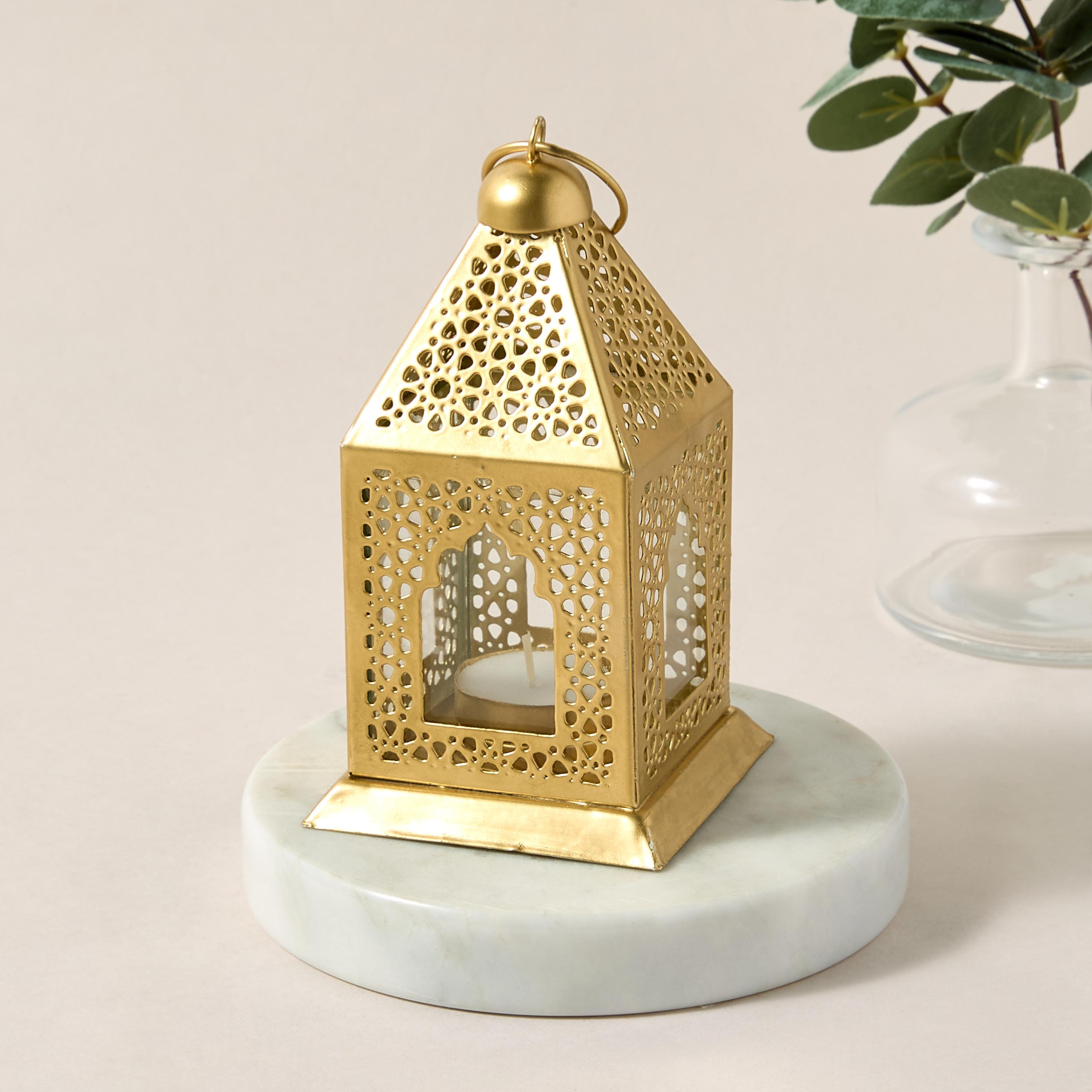 Cutwork Metal Decorative Tealight Lantern - 15 cms-household-decor-candleholdersandlanterns-image-2
