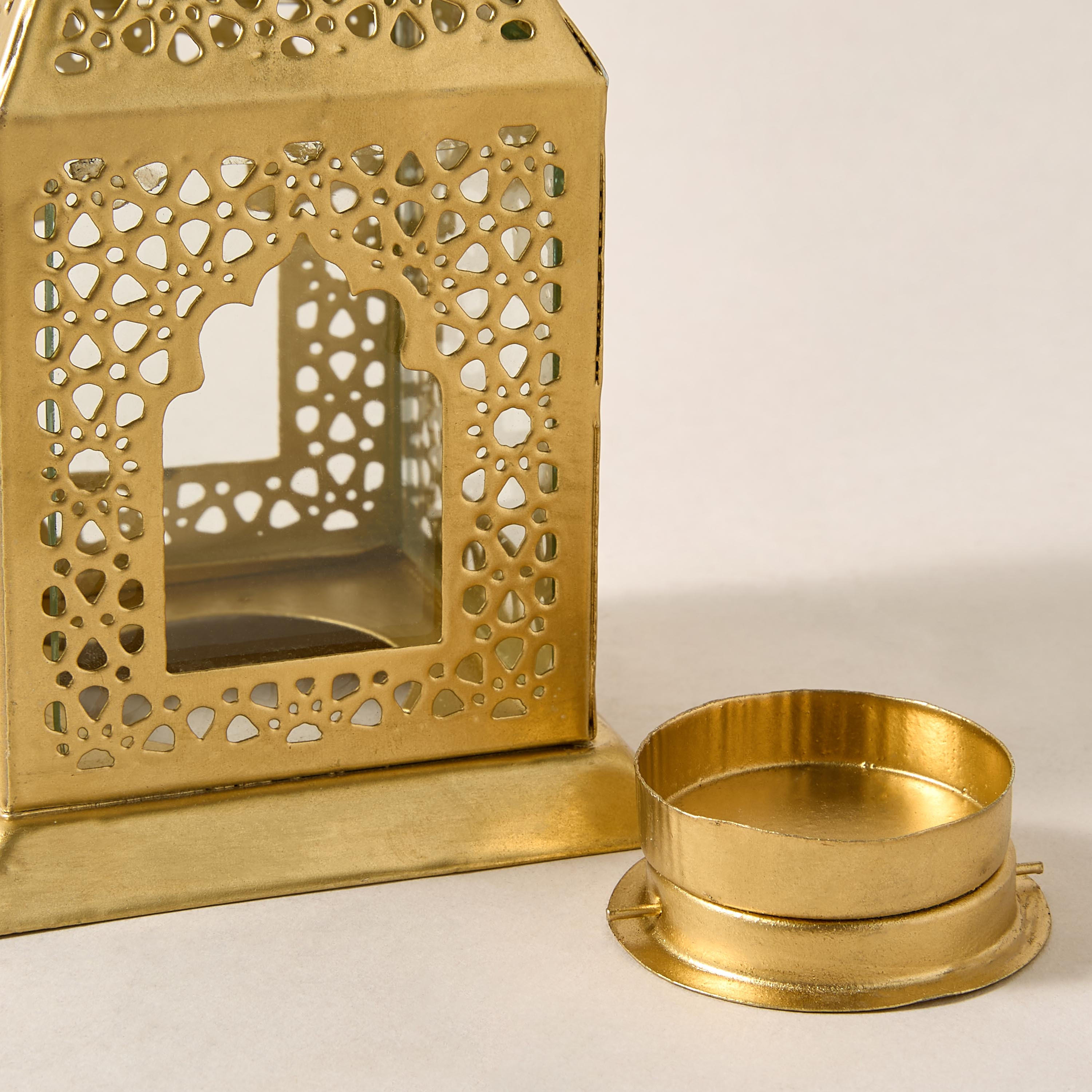 Cutwork Metal Decorative Tealight Lantern - 15 cms-household-decor-candleholdersandlanterns-image-3