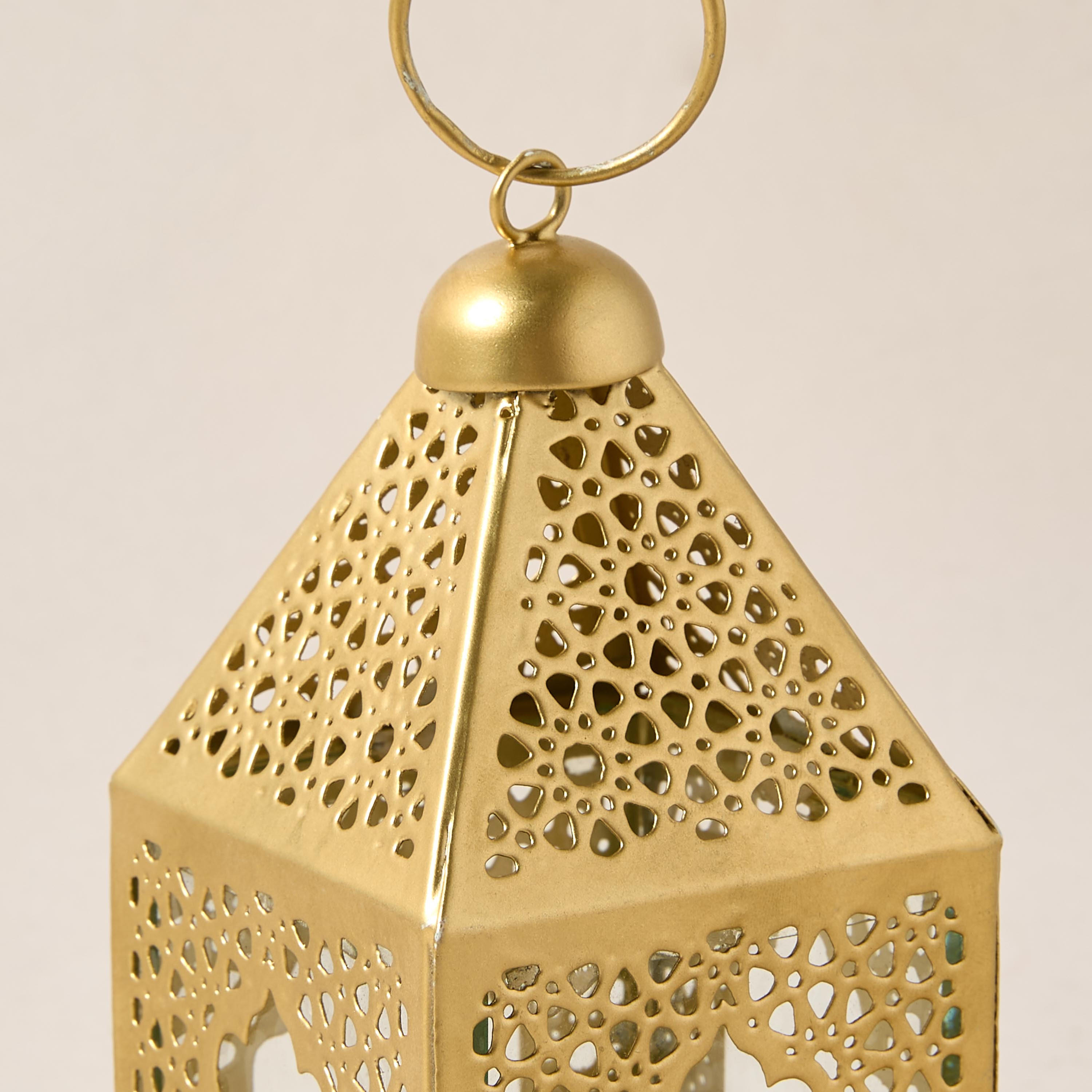 Cutwork Metal Decorative Tealight Lantern - 15 cms-household-decor-candleholdersandlanterns-image-4