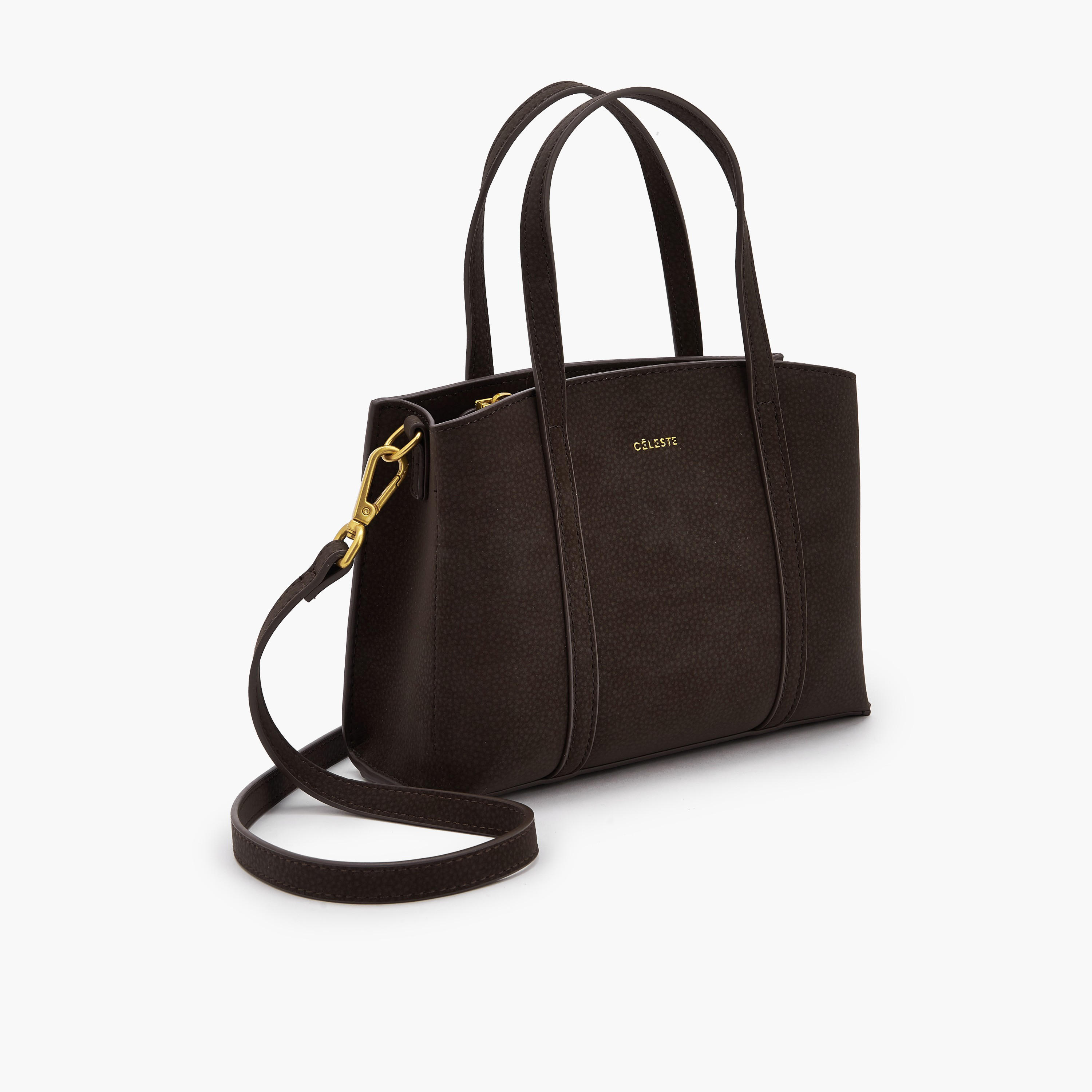 Celeste Textured Tote Bag with Double Handles-women-bagsandwallets-handbags-image-4