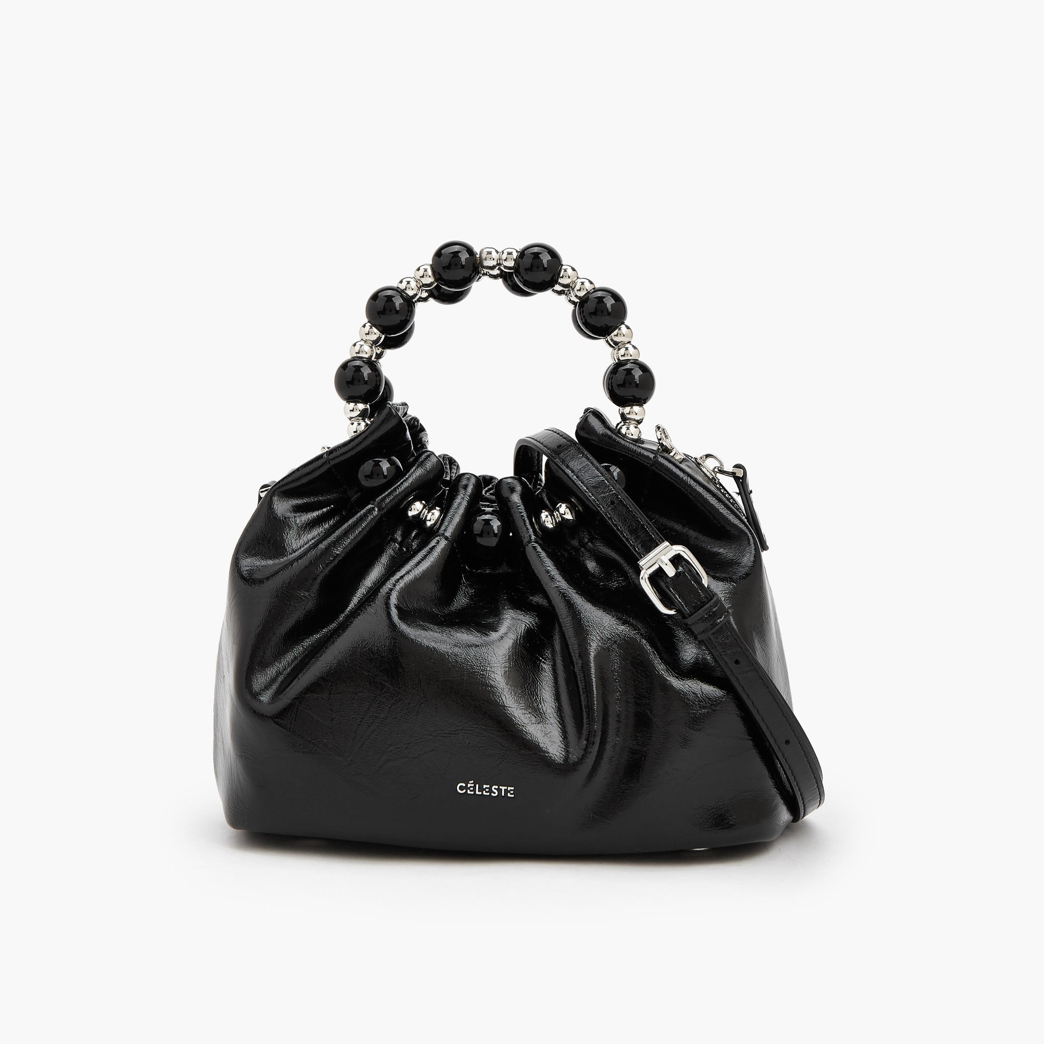 Celeste Ruched Crossbody Bag with Detachable Strap-women-bagsandwallets-handbags-image-1