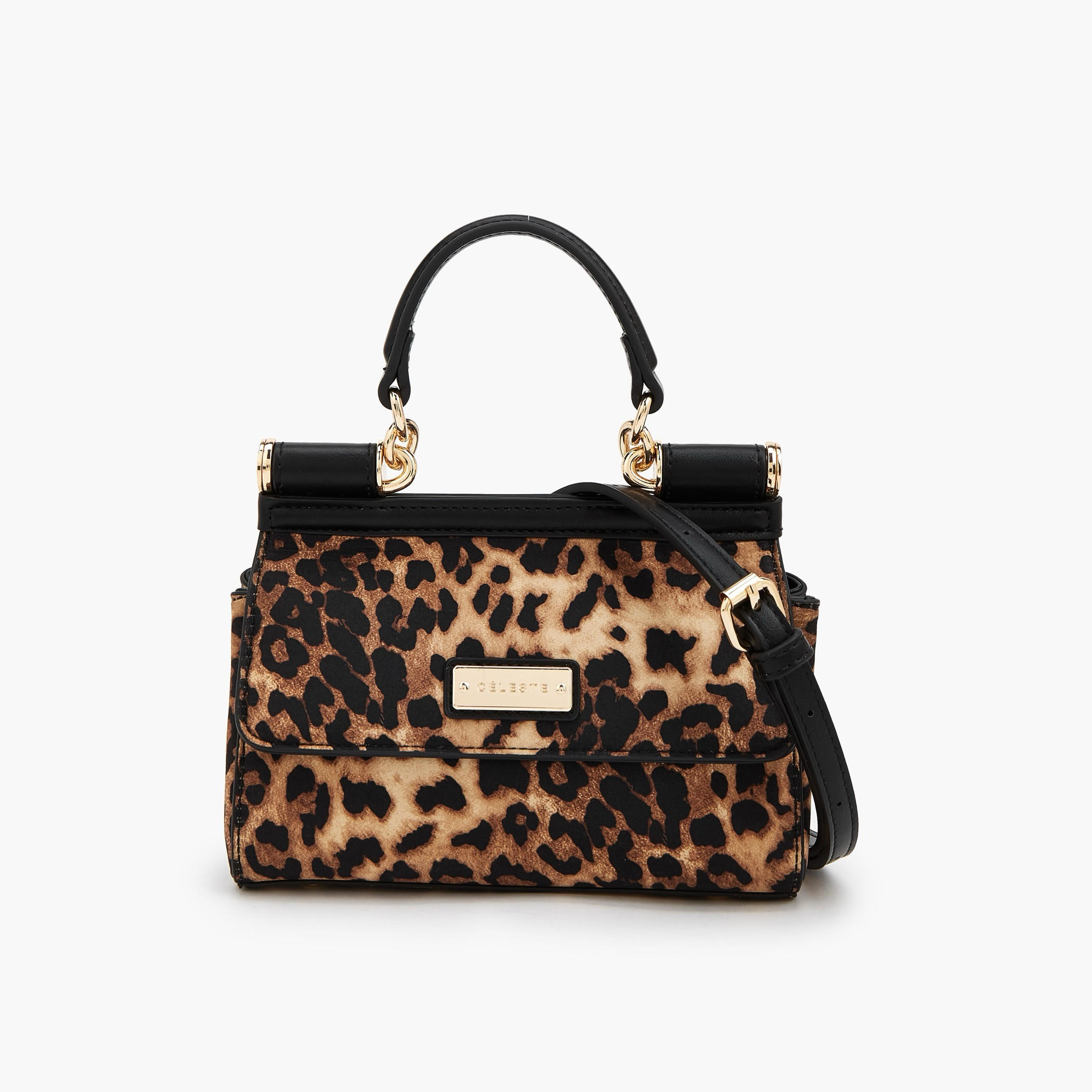 Celeste Animal Print Satchel Bag with Detachable Strap-women-bagsandwallets-handbags-image-1