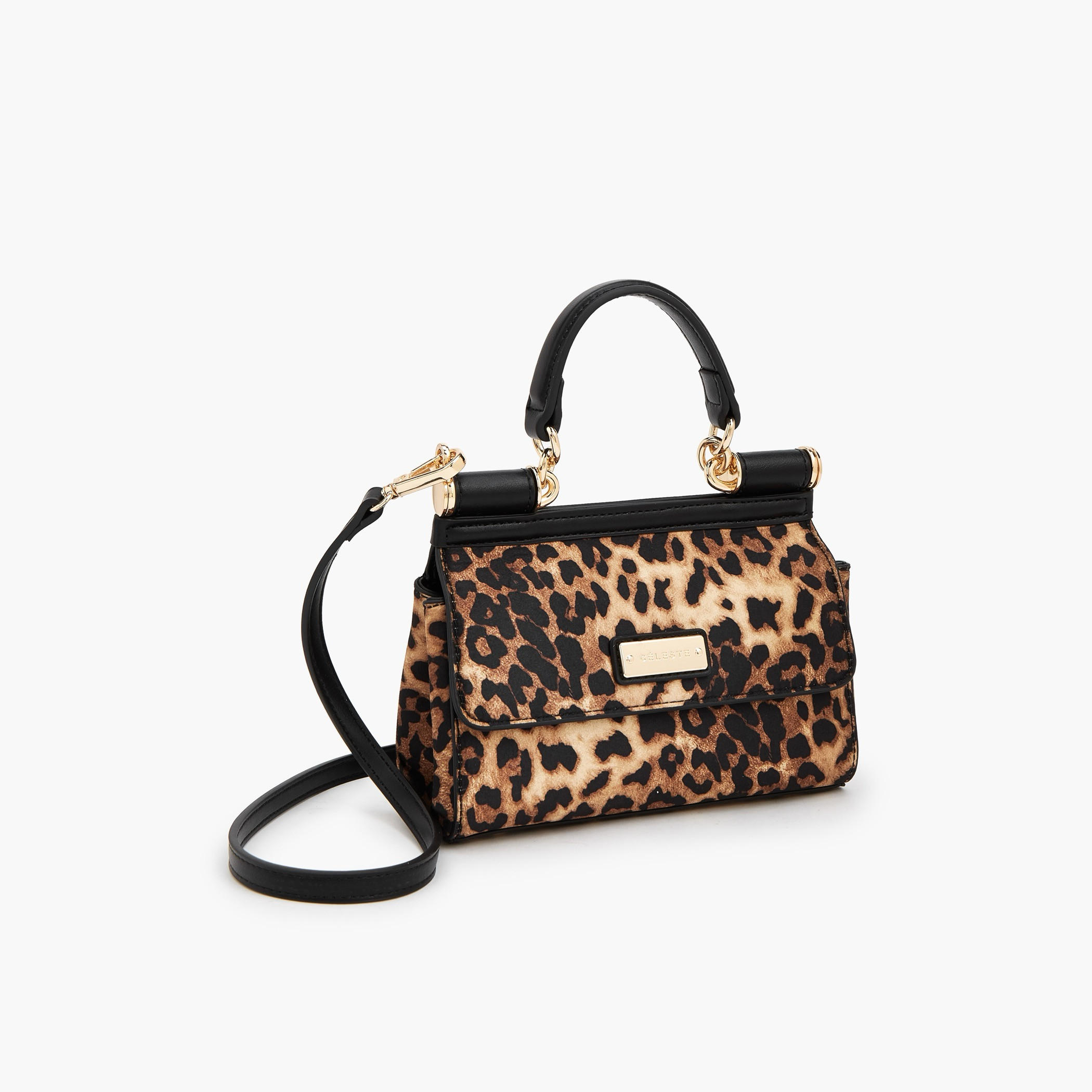 Celeste Animal Print Satchel Bag with Detachable Strap-women-bagsandwallets-handbags-image-3