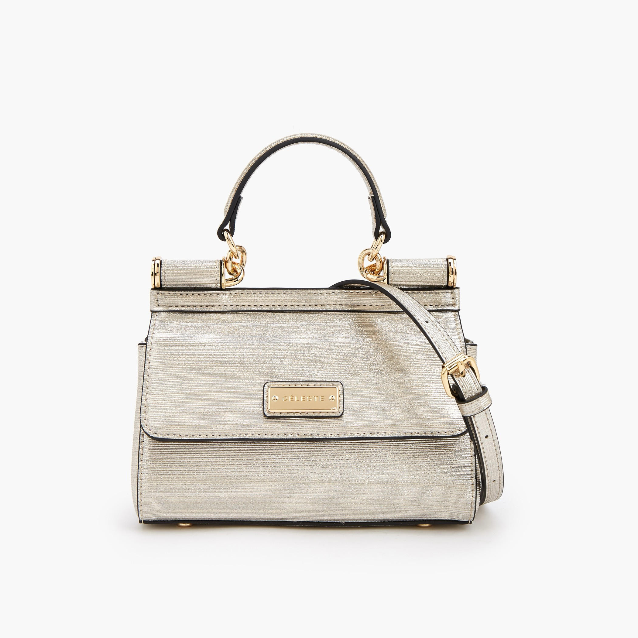 Celeste Metallic Satchel Bag with Detachable Strap-women-bagsandwallets-handbags-image-1