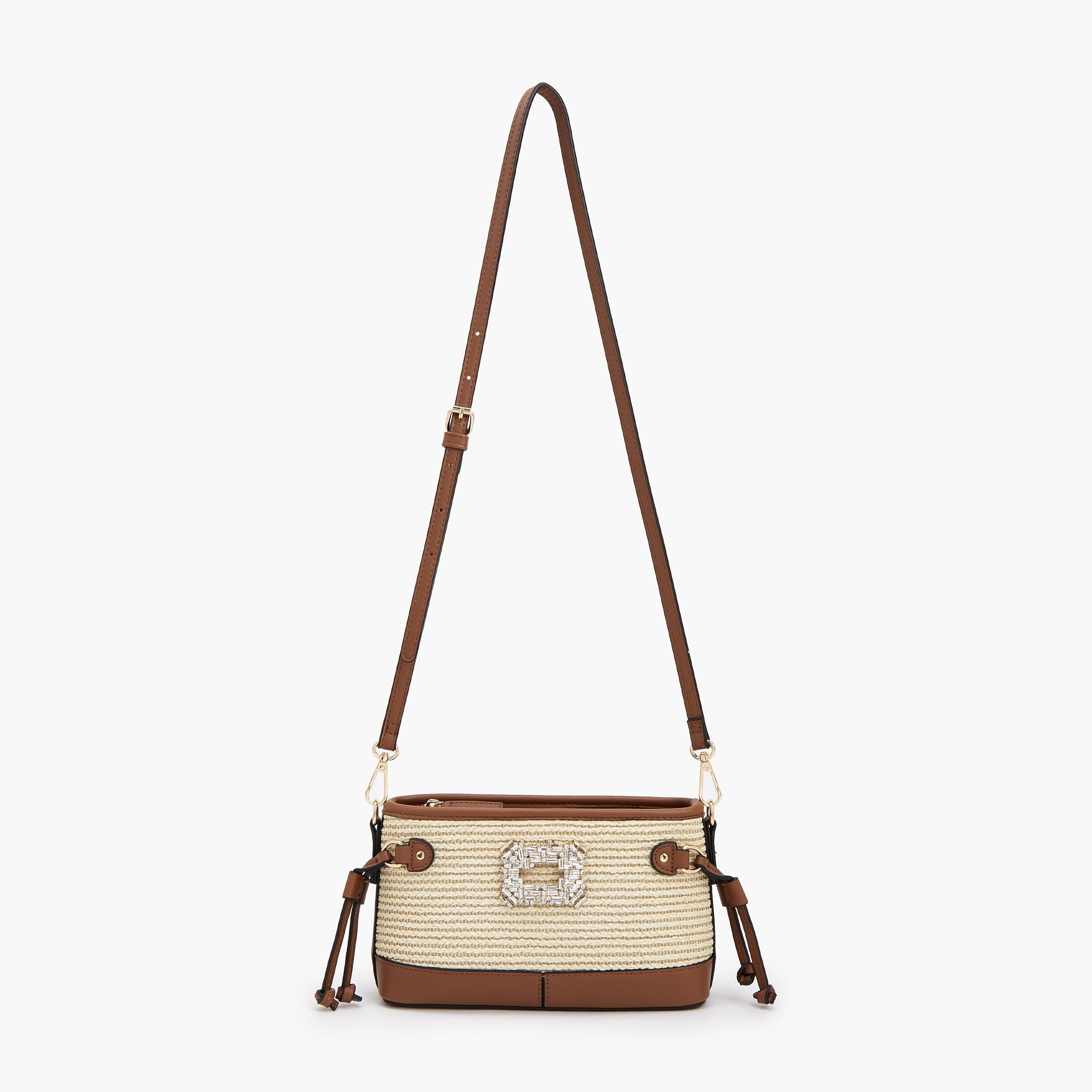 Celeste Textured Crossbody Bag with Zip Closure-women-bagsandwallets-handbags-image-3