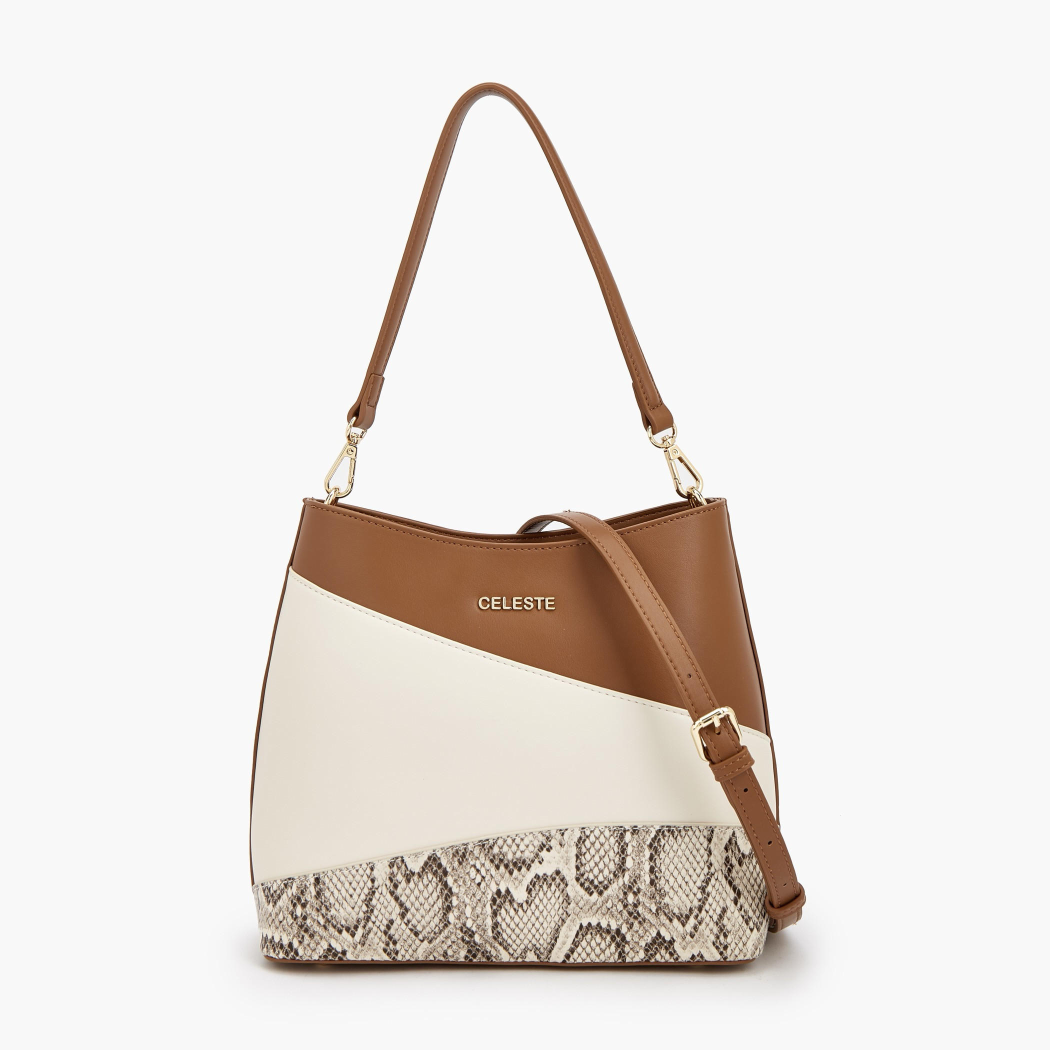 Celeste Panelled Shoulder Bag with Adjustable Strap-women-bagsandwallets-handbags-image-1