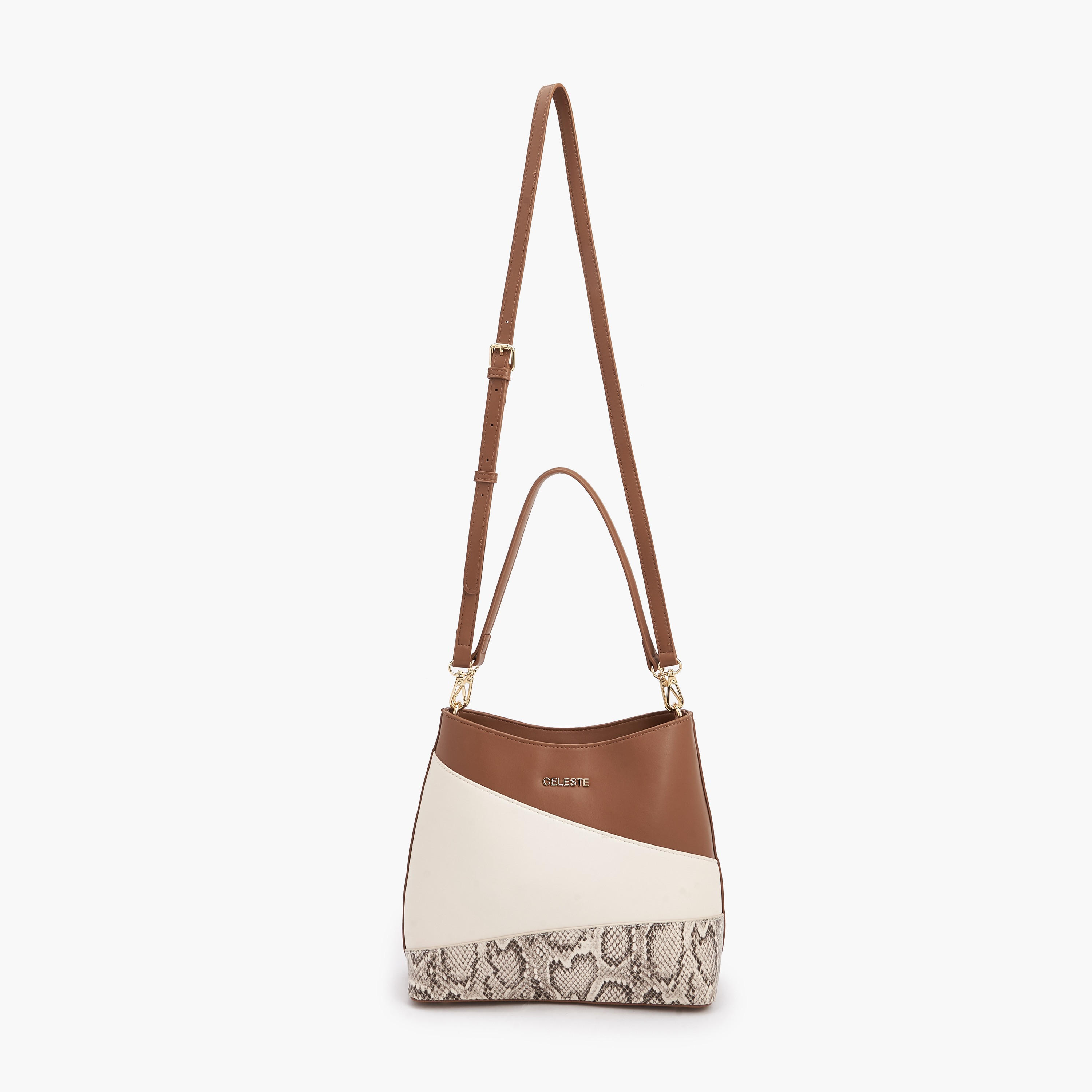 Celeste Panelled Shoulder Bag with Adjustable Strap-women-bagsandwallets-handbags-image-3