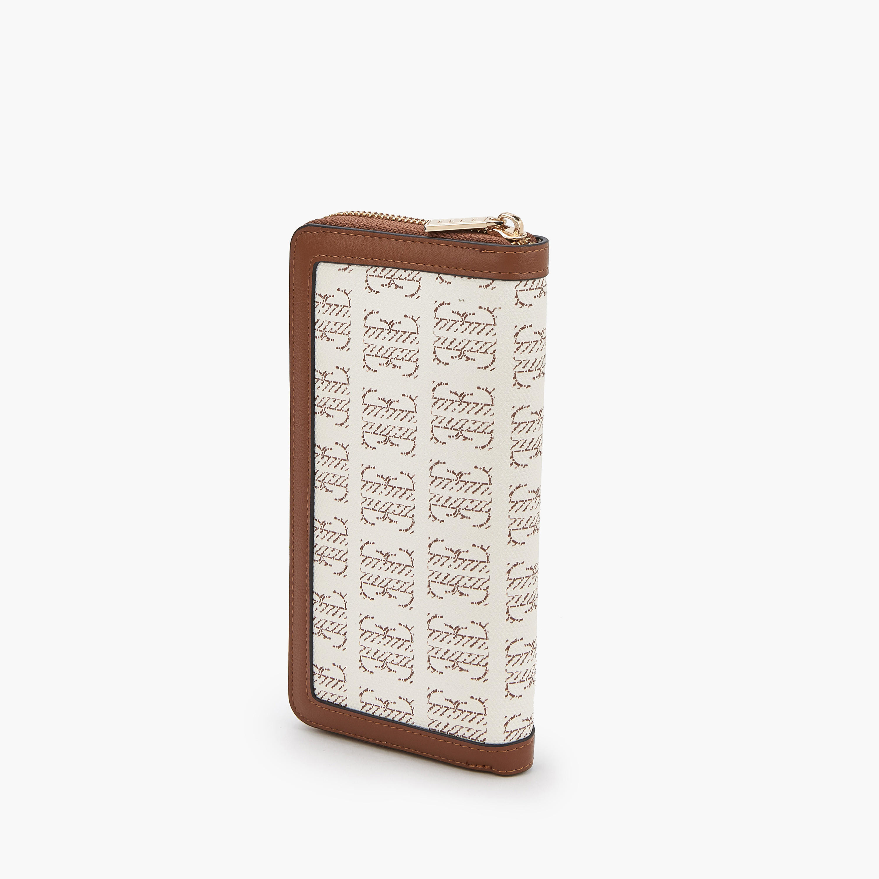 Elle Monogram Print Wallet with Zip Closure-women-bagsandwallets-wallets-image-5