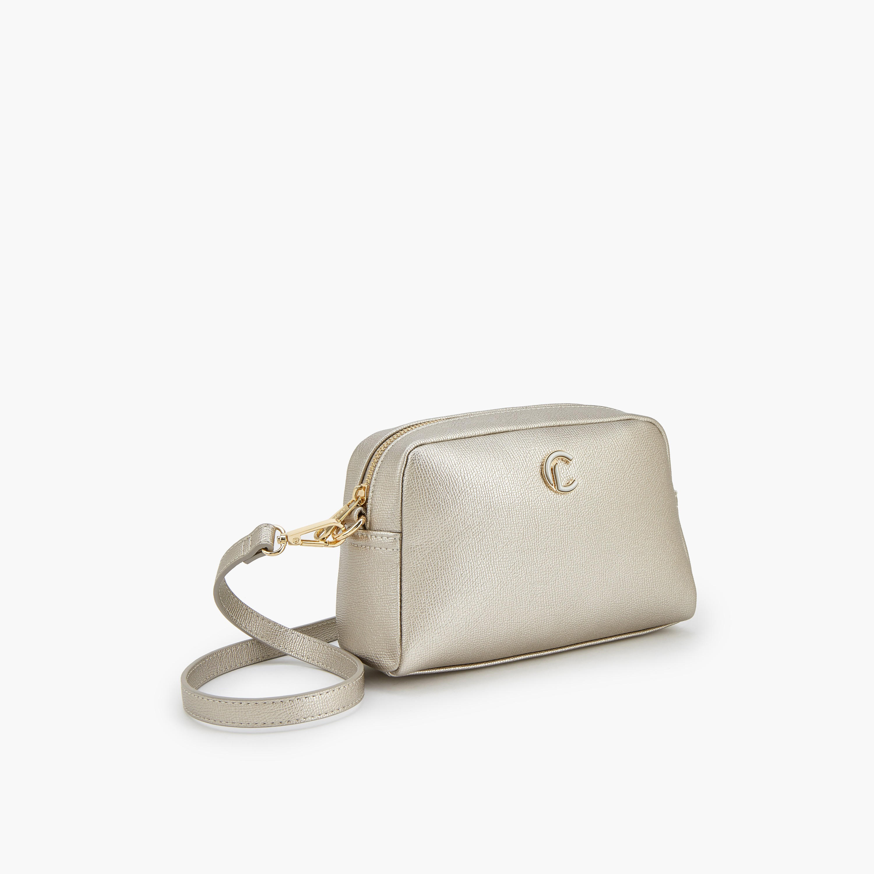 Le Confort Textured Crossbody Bag with Zip Closure-women-bagsandwallets-handbags-image-4