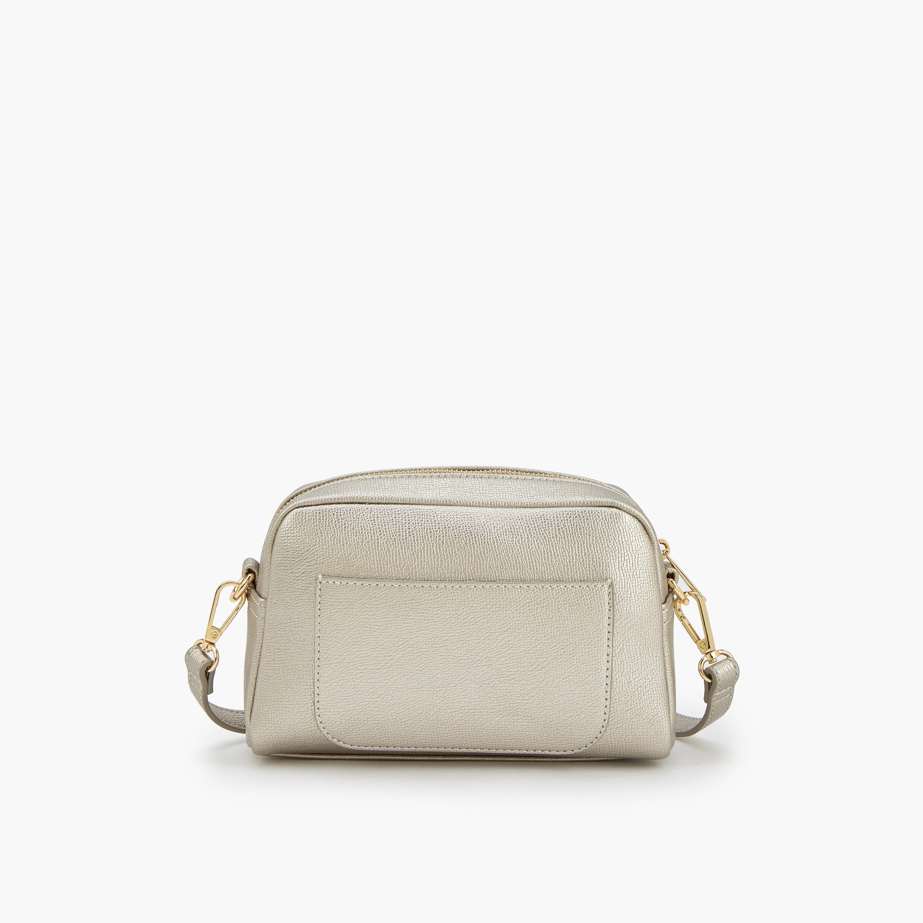 Le Confort Textured Crossbody Bag with Zip Closure-women-bagsandwallets-handbags-image-6