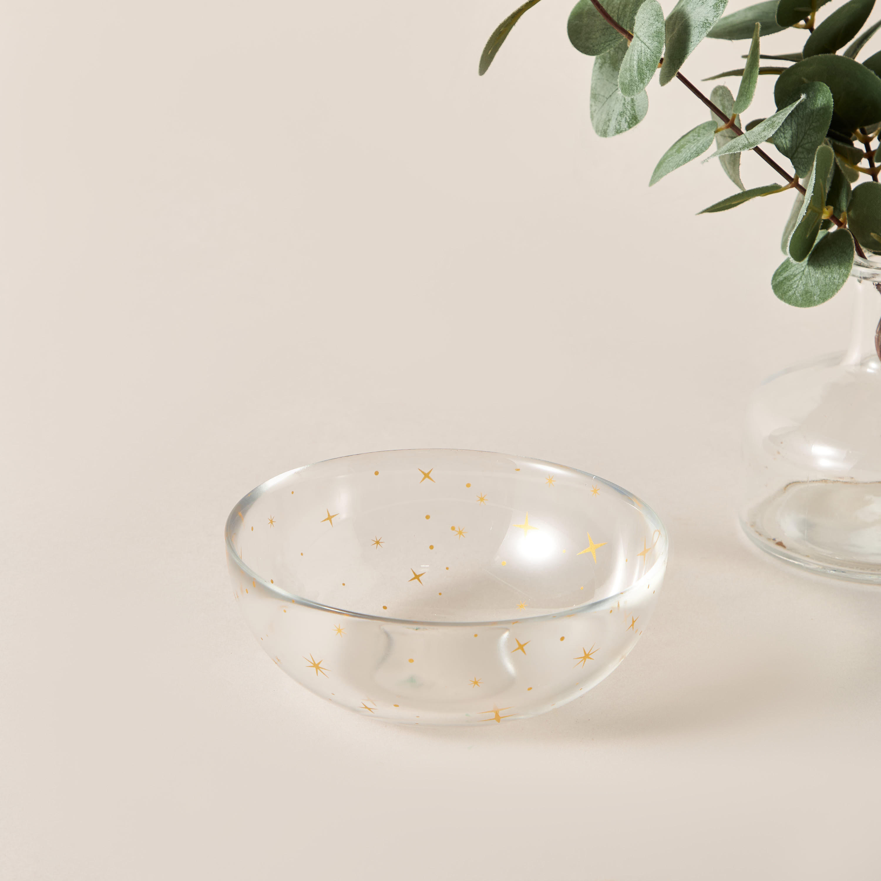 Crescent Printed Glass Bowl - 12 cms-household-dining-dinnerware-bowls-image-1